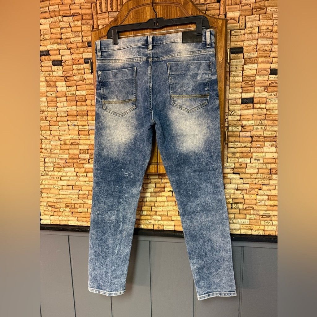 Southpole Y2K South Pole acid washed distressed skinny denim Size US 34 / EU 50 - 6 Thumbnail
