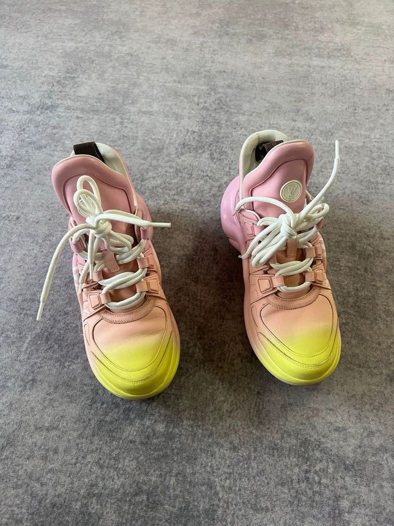 Louis Vuitton Louis Vuitton size 36.5 Pink gradient logo dad shoes Size US 5 / EU 37 - 1 Thumbnail
