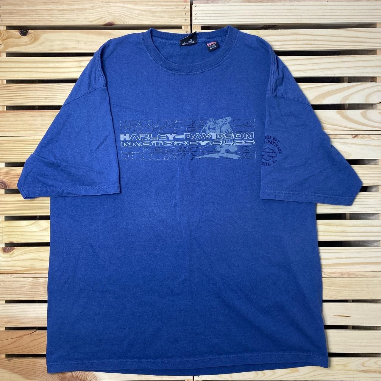 Harley Davidson Vintage Harley Davidson Mobile, AL Blue Biker Tee Size 2XL Size US XXL / EU 58 / 5 - 1 Thumbnail