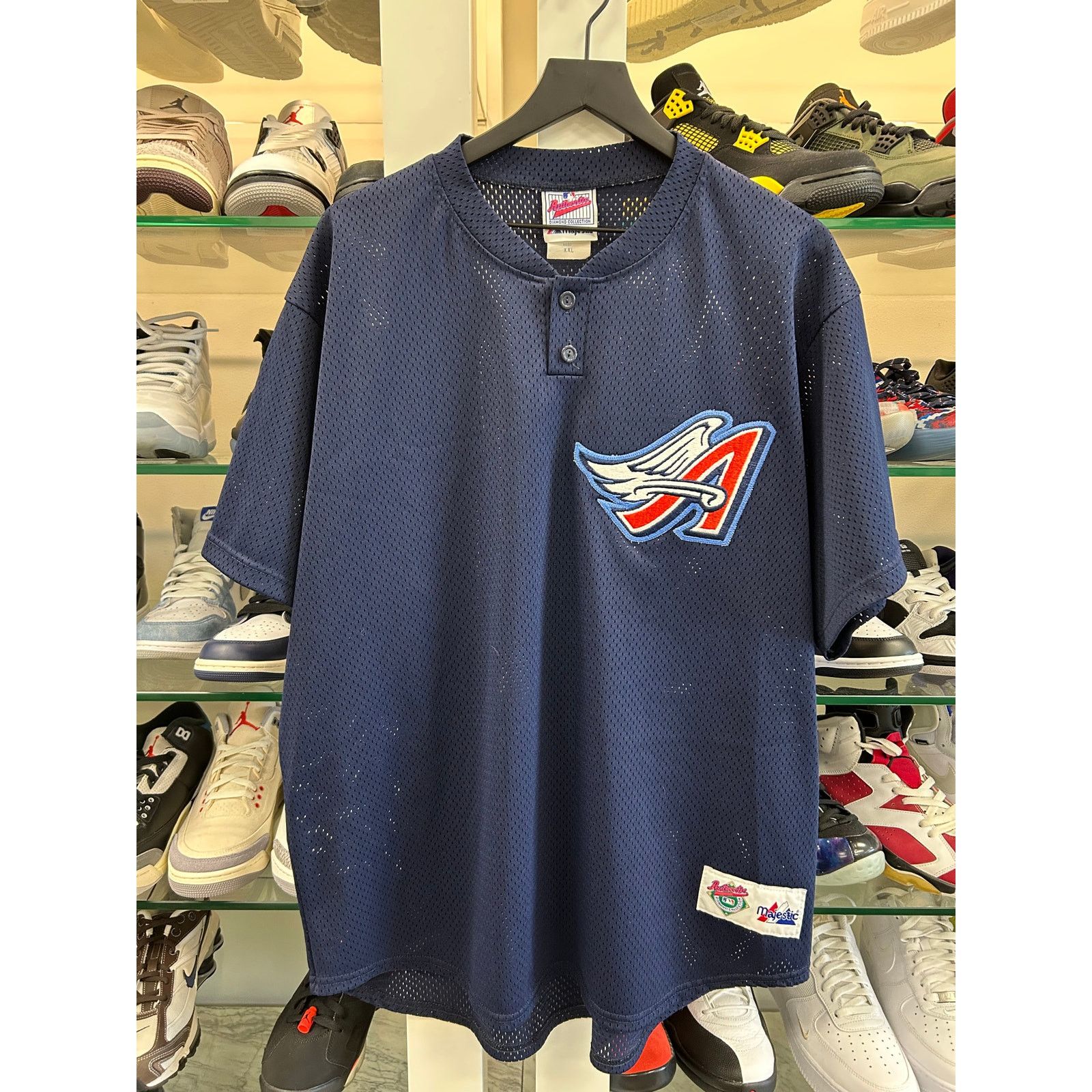 MLB vintage 1990s Anaheim Angels baseball jersey Diamond XXL 2XL Size US XXL / EU 58 / 5 - 1 Thumbnail