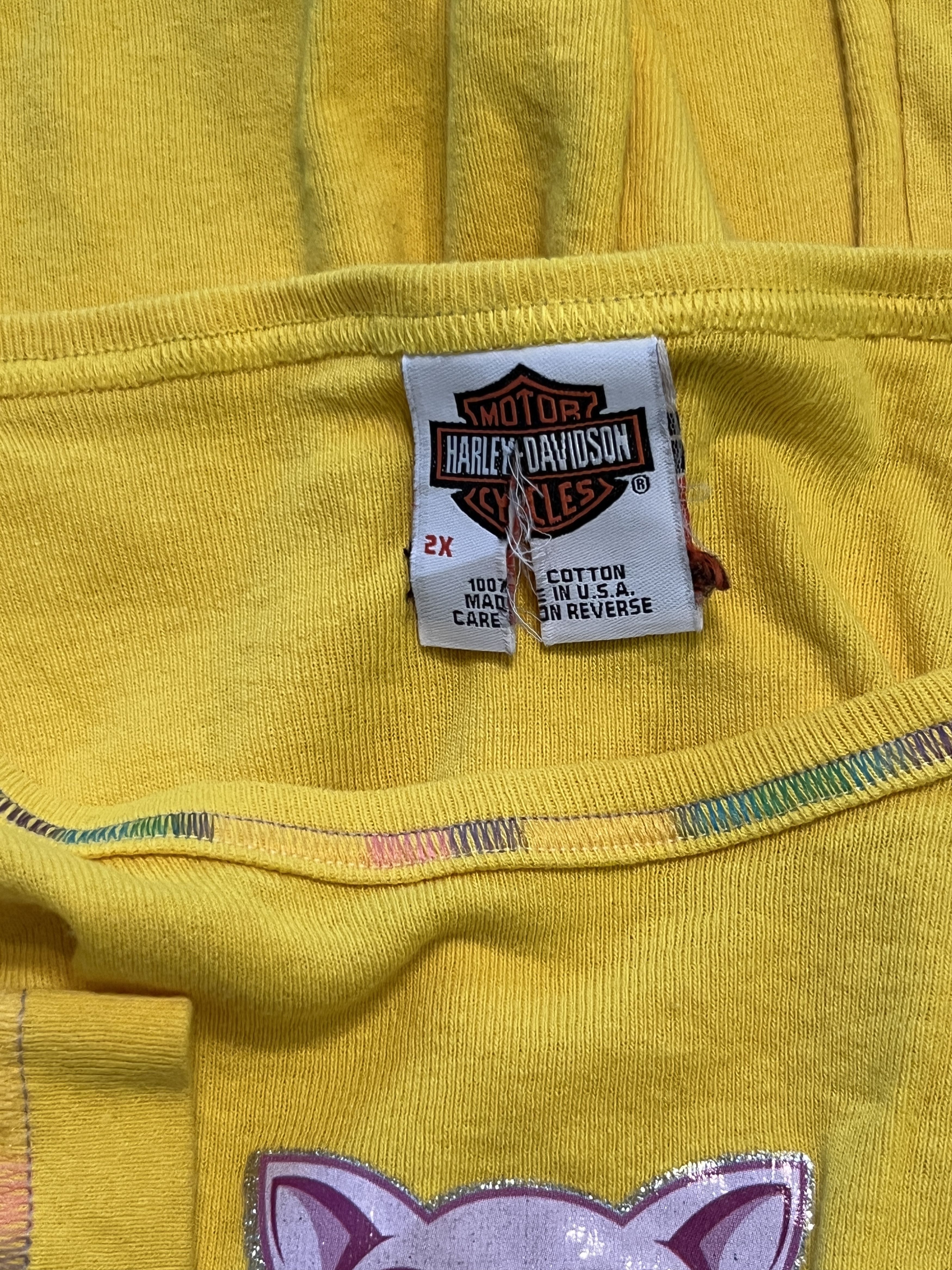 Harley Davidson Vtg Y2K Harley Davidson "Pet Me" Cat Graphic Tee 2X Size XXL / US 16-18 / IT 52-54 - 6 Thumbnail