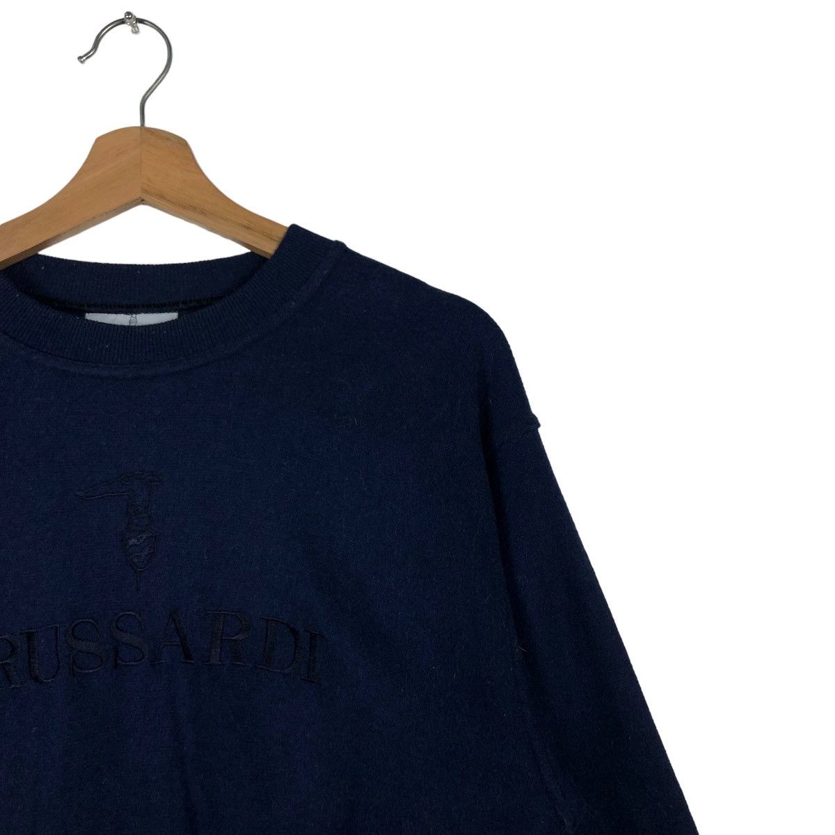 Japanese Brand 🔥90’s Vintage Sweatshirt Crewneck Trussardi Big Logo Size US M / EU 48-50 / 2 - 5 Thumbnail