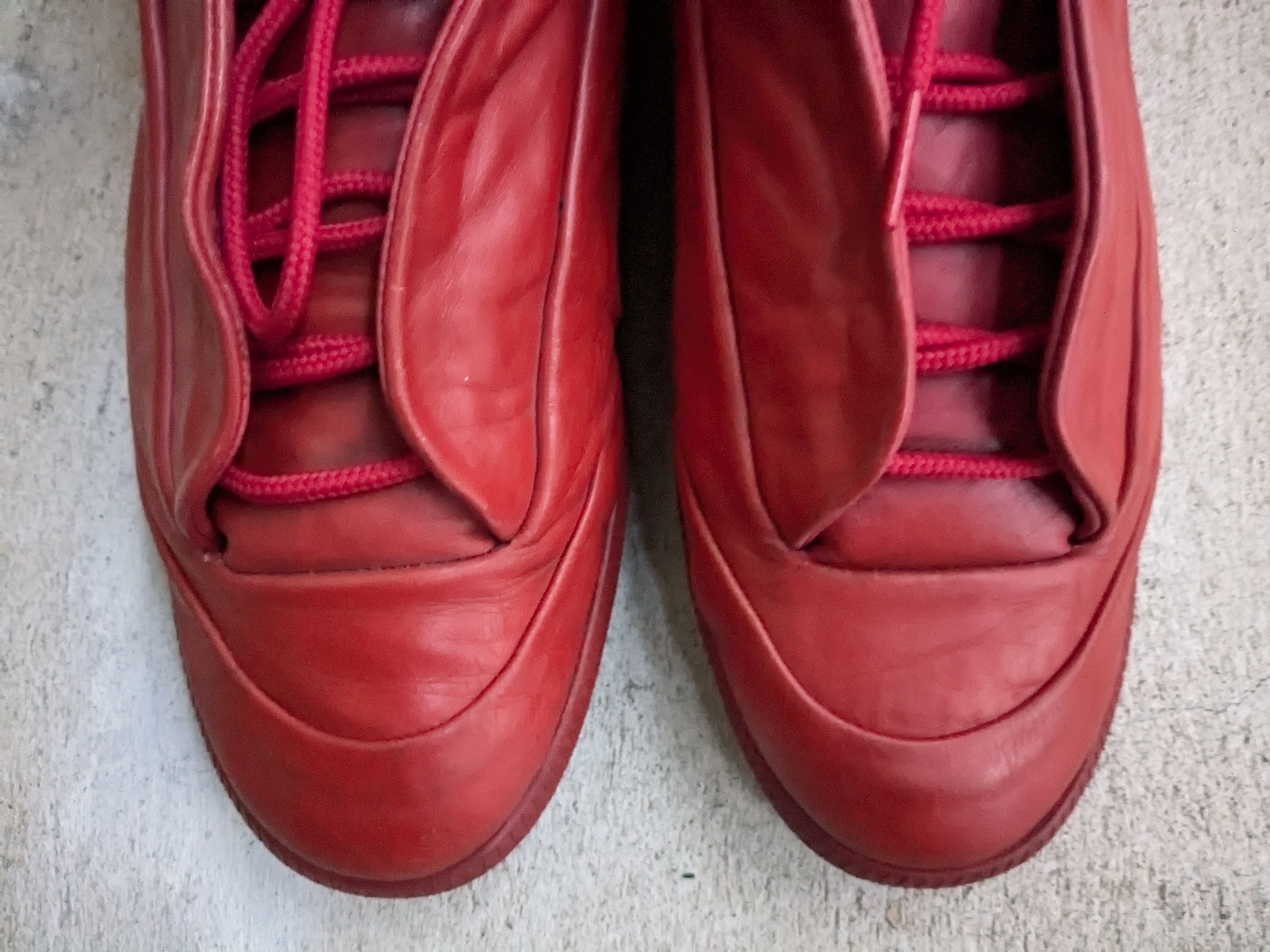 Maison Margiela Maison Margiela Future Red 11 44 Leather High Tops Size US 11 / EU 44 - 4 Thumbnail