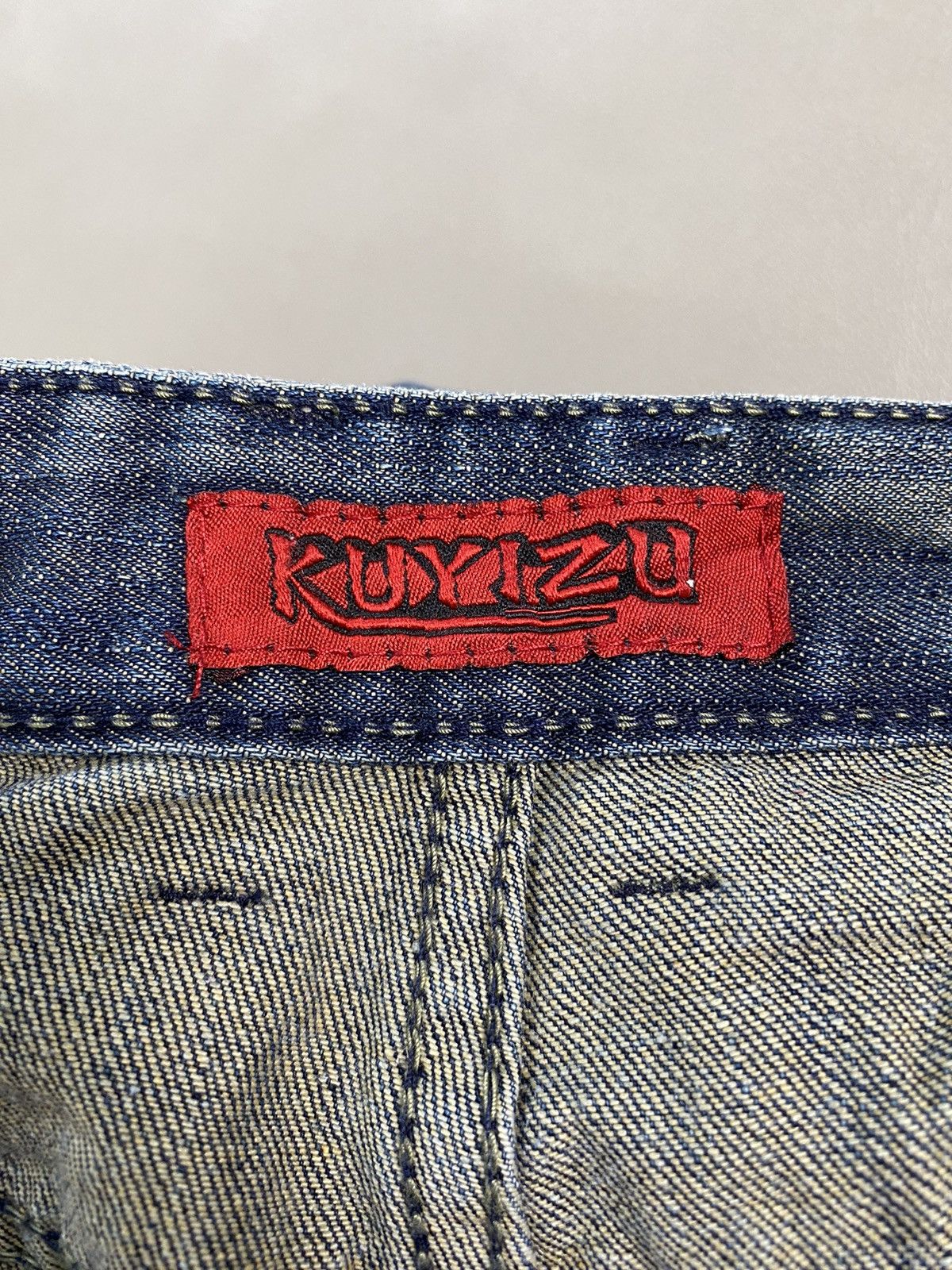 If Six Was Nine × Japanese Brand × Le Grande Bleu (L.G.B.) 2000s Kuyizu Distressed Grunge Denim Jeans Size US 31 - 9 Thumbnail