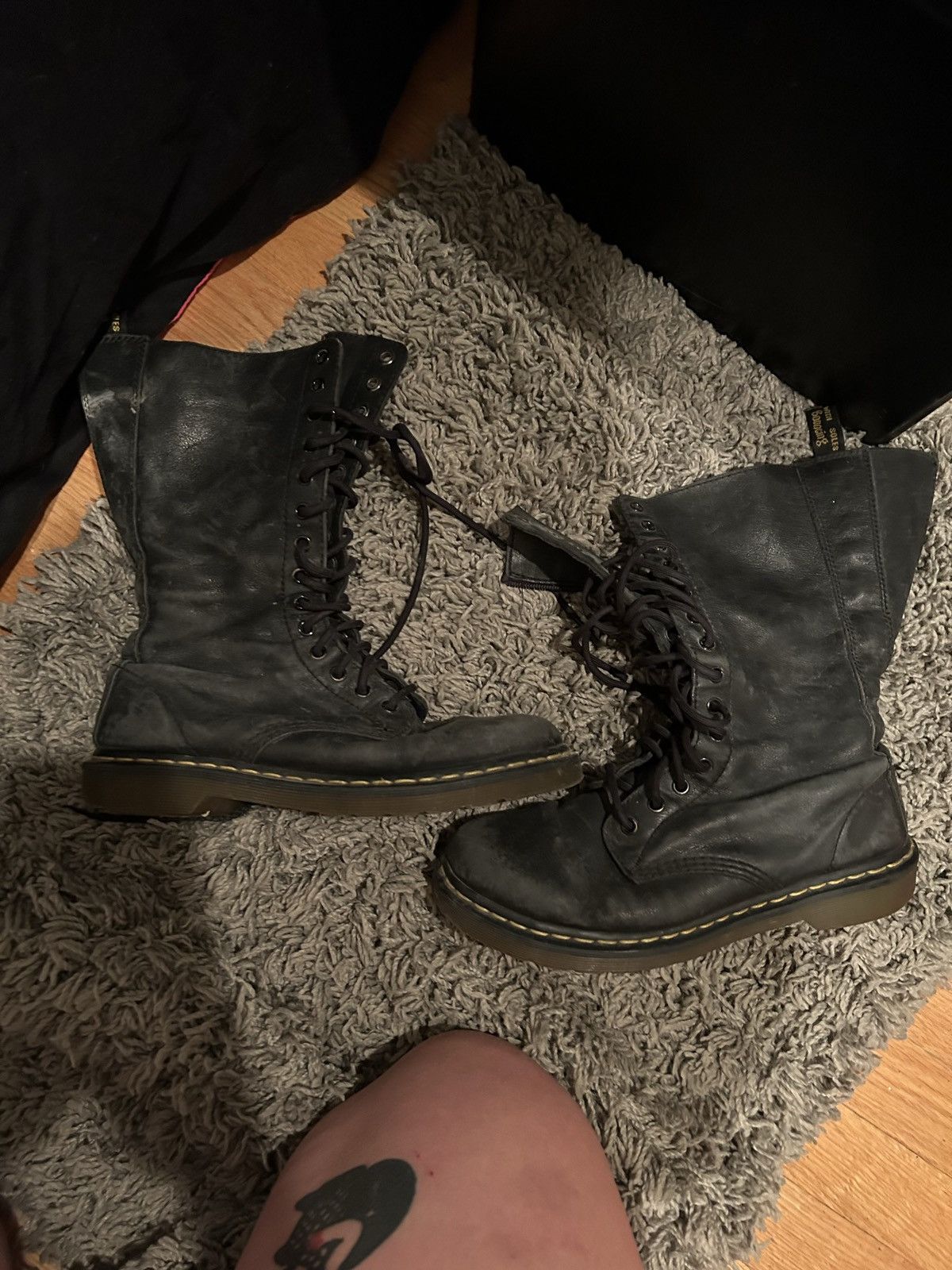 Dr. Martens × Genuine Leather × Vintage DR MARTENS Broken zips ankle high boots Size US 9 / EU 42 - 2 Thumbnail