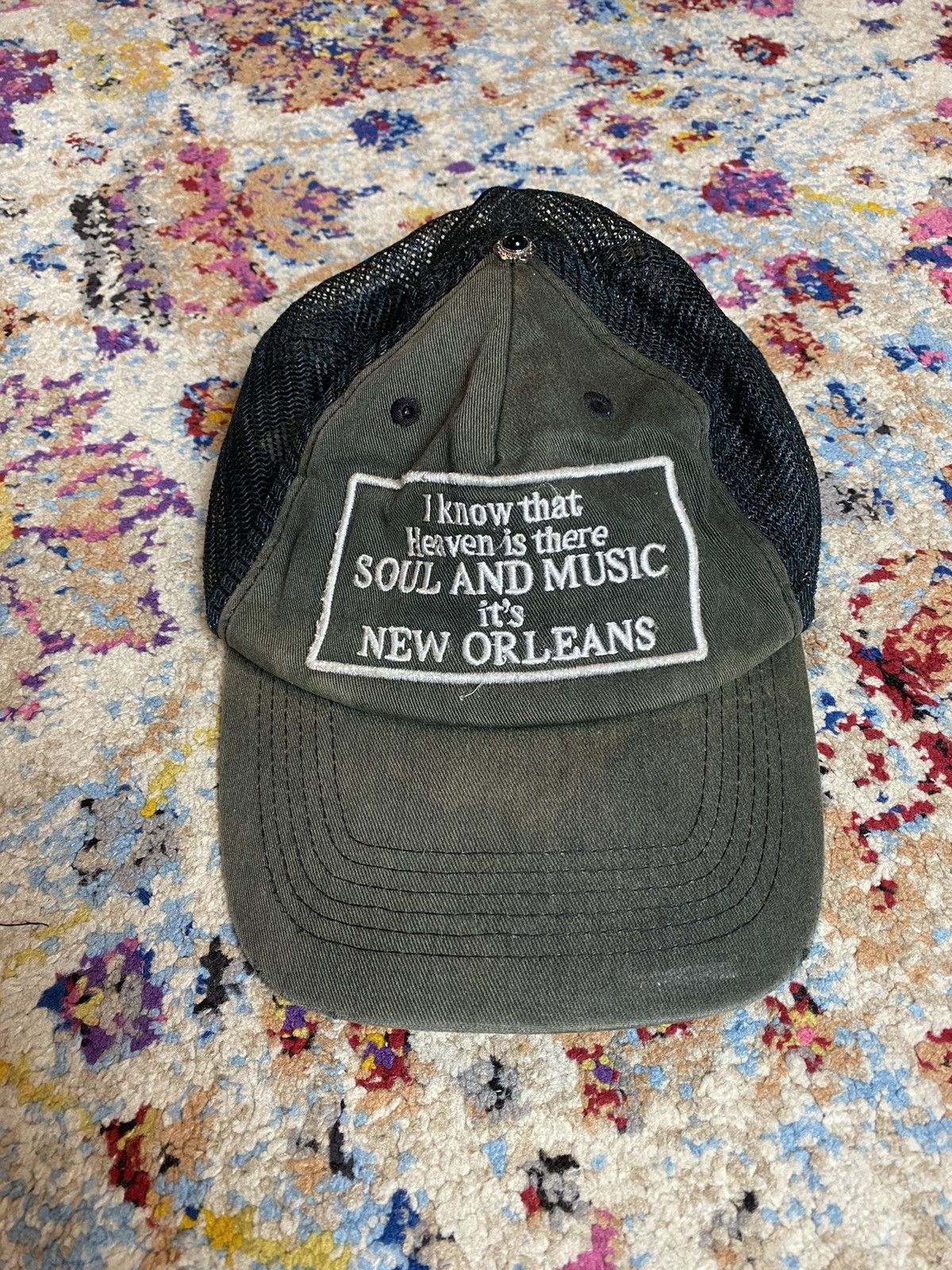 Vintage Vtg 90s Soul Music New Orleans Distressed Snapback Trucker Size ONE SIZE - 1 Thumbnail
