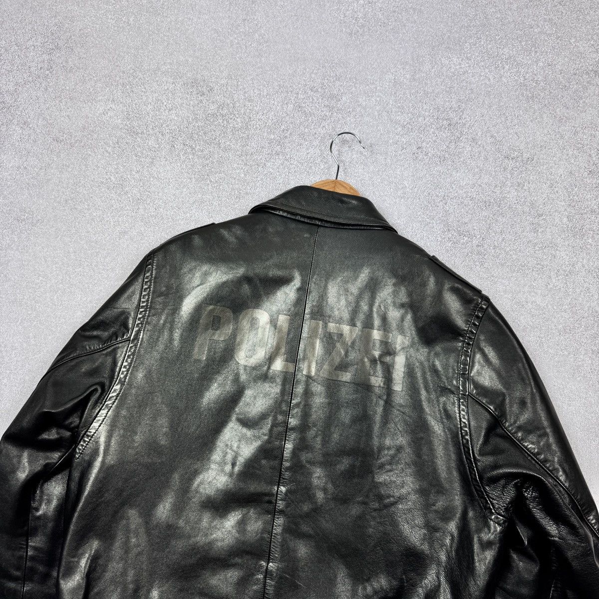 Vintage 1989 Vintage Men's Polizei Leather jacket Size 48 / M-L Size US M / EU 48-50 / 2 - 5 Thumbnail