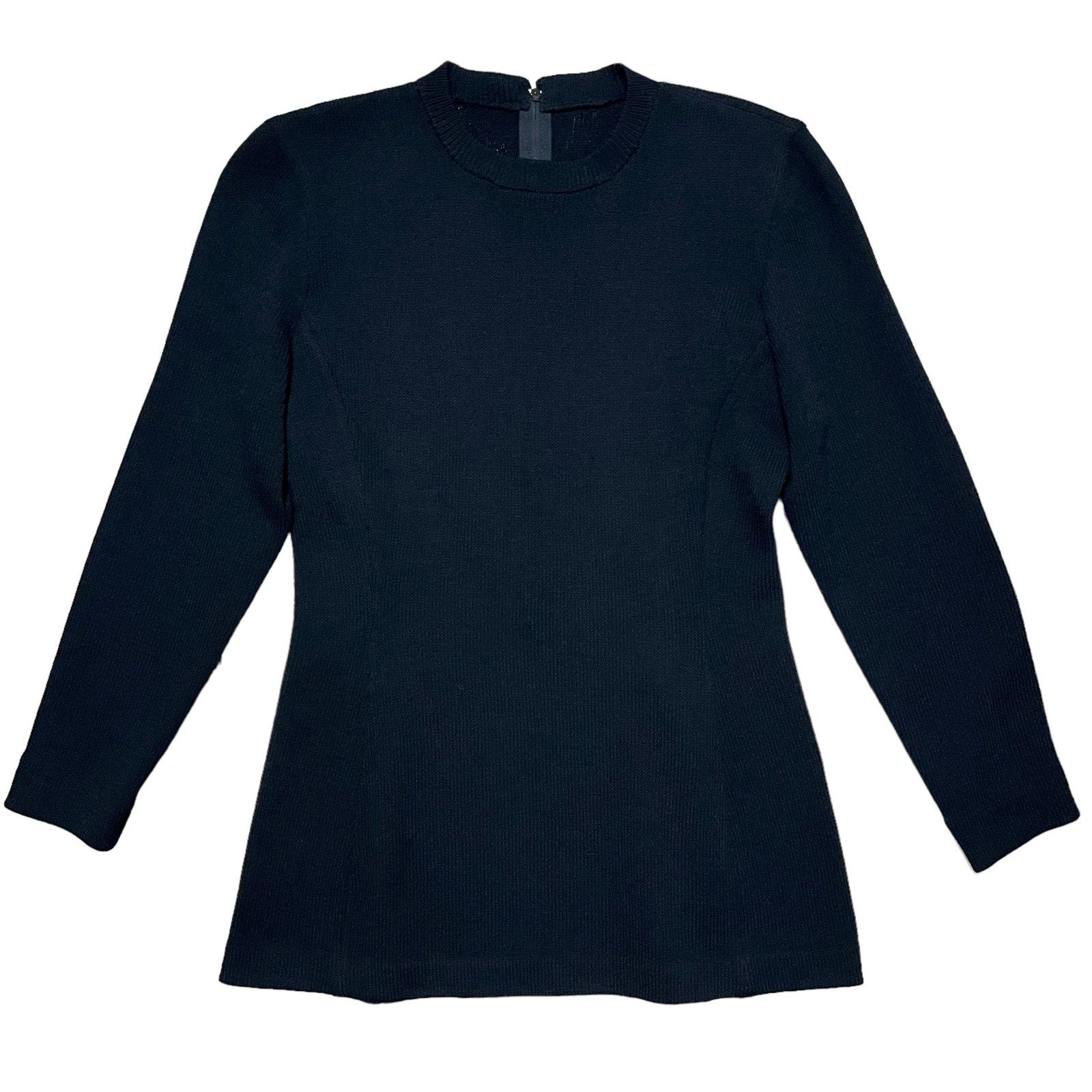 St. John × Vintage St John Collection Black Santana Knit Tunic Sweater Top Size XS / US 0-2 / IT 36-38 - 9 Thumbnail