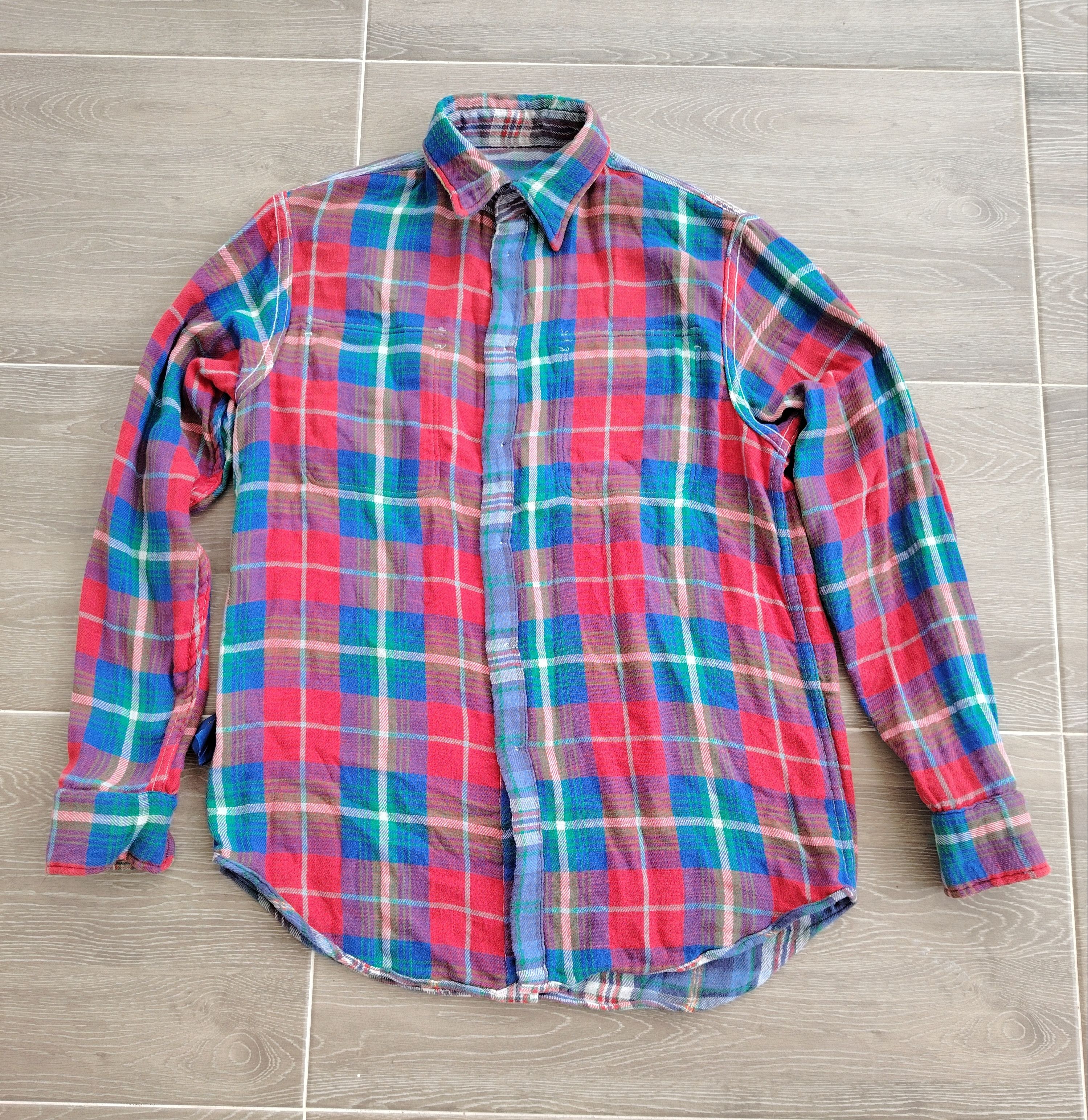 Polo Ralph Lauren Vintage Polo Ralph Lauren Reversible Flannel Shirt Size US M / EU 48-50 / 2 - 2 Thumbnail