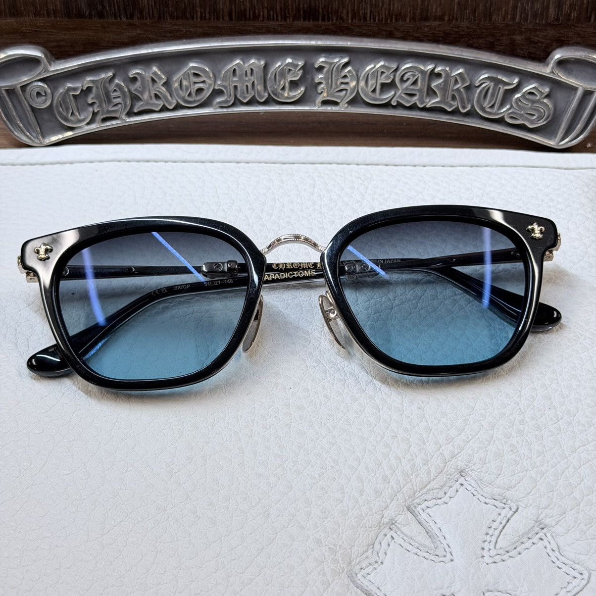 Chrome Hearts Chrome Hearts Strapadictome ‘Ocean’s Depth’ Sunglasses Size ONE SIZE - 1 Thumbnail