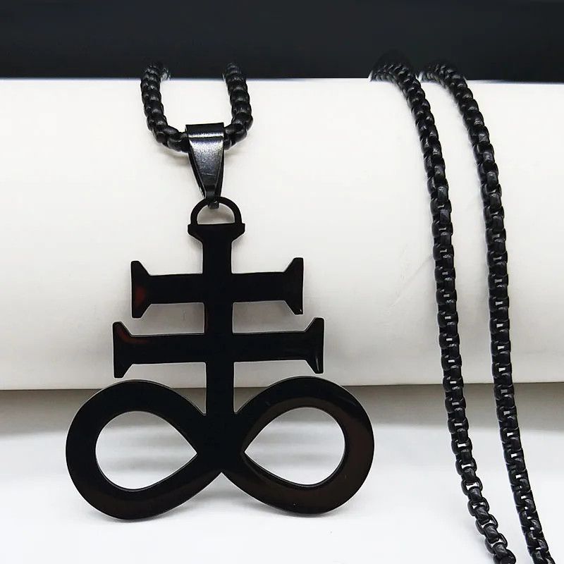 Jewelry Satan Cross Pendant Charms Necklace Emblem Talisman Size ONE SIZE - 5 Thumbnail