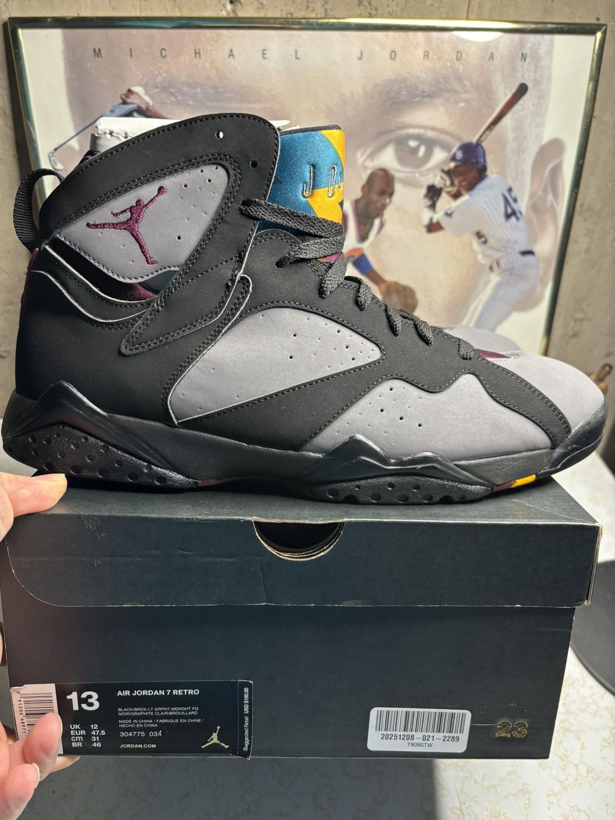 Jordan Brand Air Jordan 7 Retro 2015 Bordeaux 2015 Size US 13 / EU 46 - 1 Thumbnail
