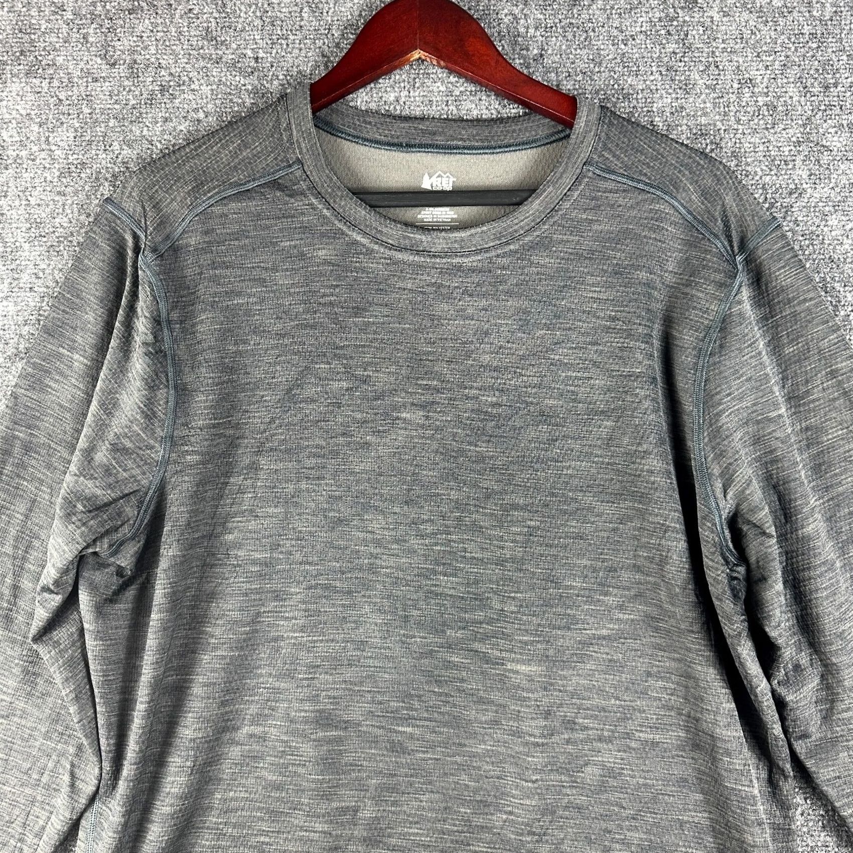 Vintage REI Coop Tee Shirt Mens L Gray Long Sleeve Crew Neck Pullover Size US L / EU 52-54 / 3 - 3 Thumbnail
