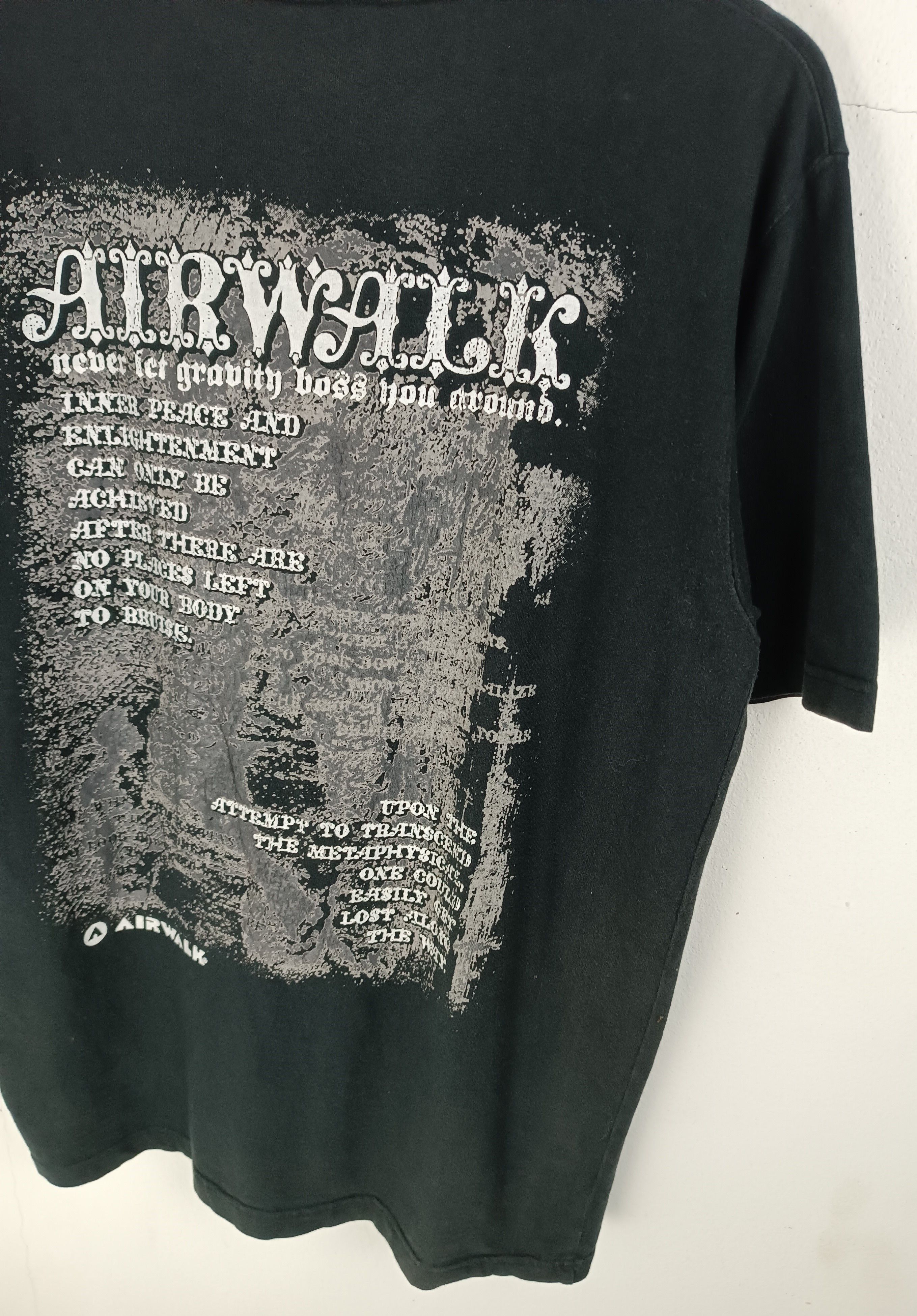 Airwalk VINTAGE Y2K AIRWALK CRAZY POEM SKATE 2000s NUMETAL STYLE TEE Size US L / EU 52-54 / 3 - 13 Thumbnail