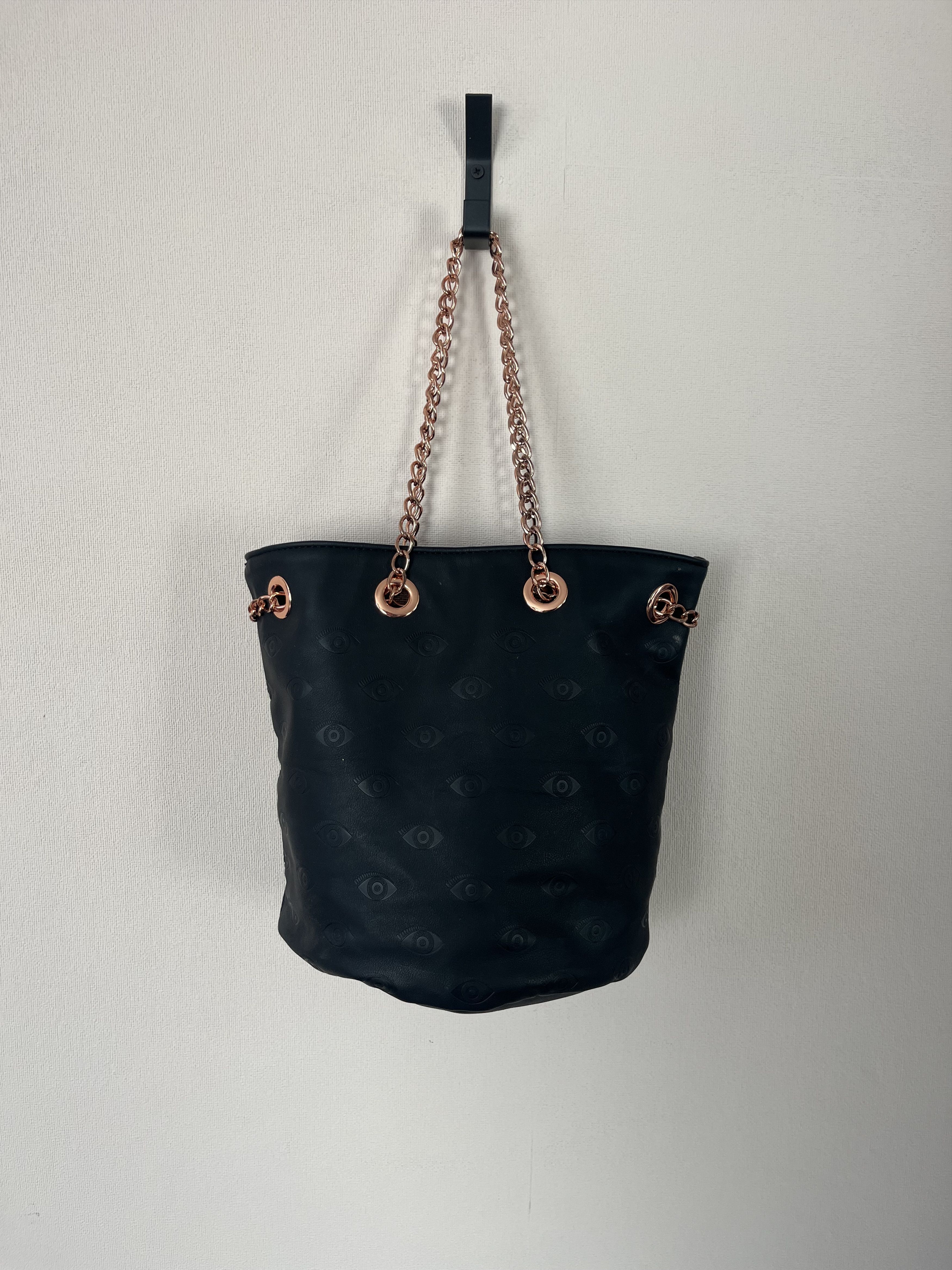 Kenzo KENZO PARFUMS Black Leather Gold Strap Branded Bucket Bag Size ONE SIZE - 4 Thumbnail