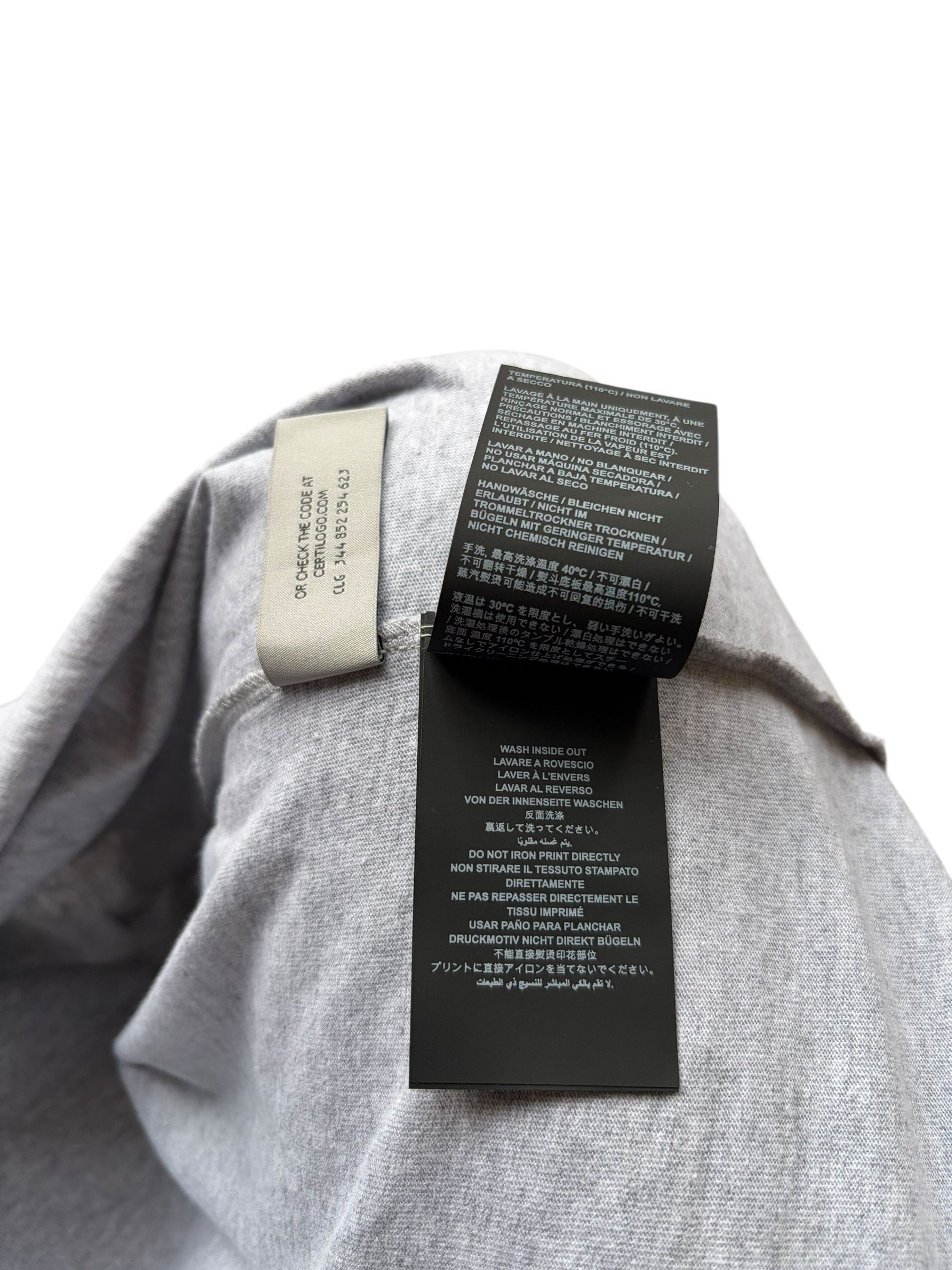 Palm Angels Palm Angels Grey & White Logo T-Shirt Size US L / EU 52-54 / 3 - 5 Thumbnail