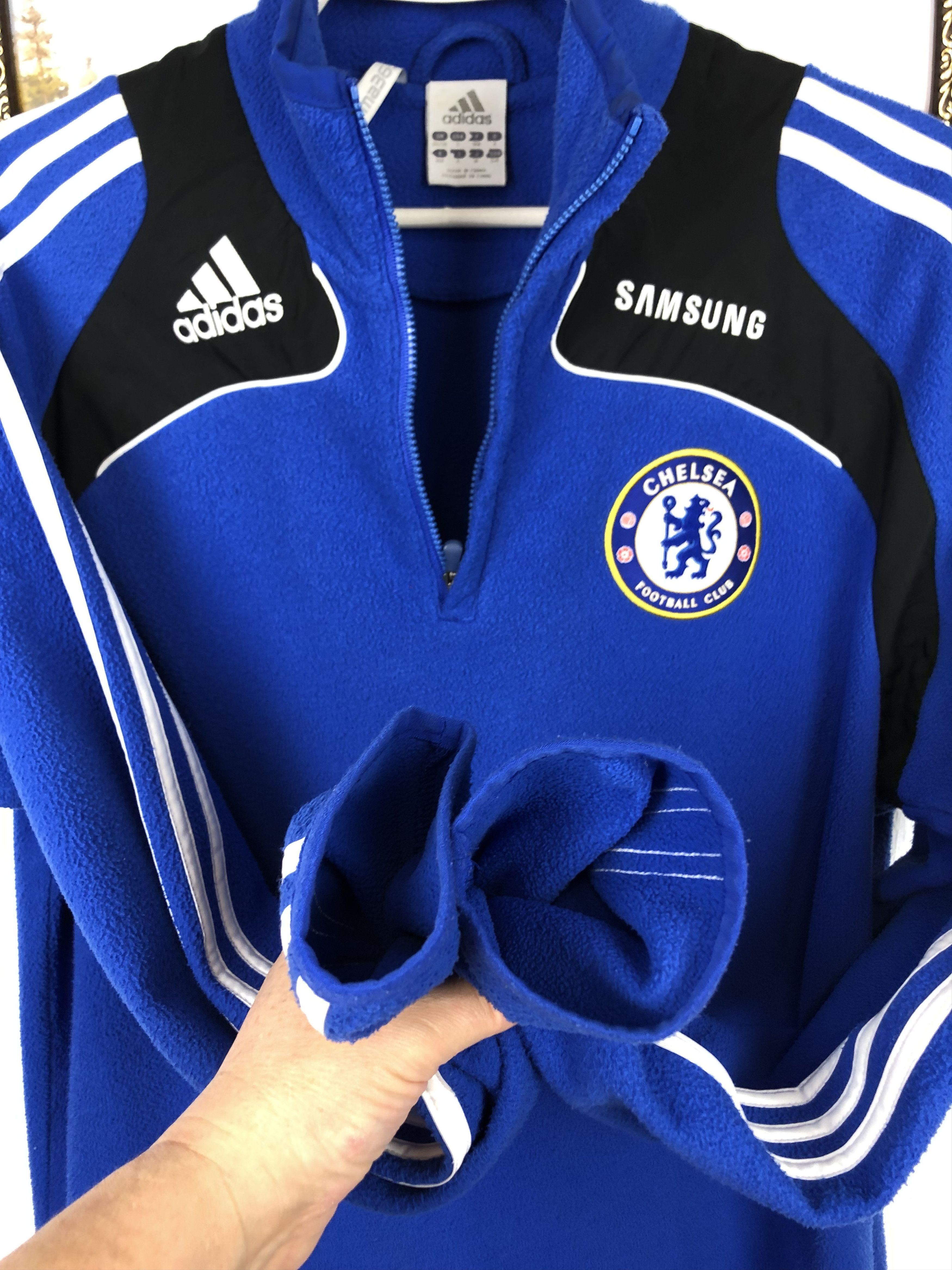 Adidas Vintage Chelsea Football Jacket Fleece Track Sweatshirt Size US M / EU 48-50 / 2 - 5 Thumbnail