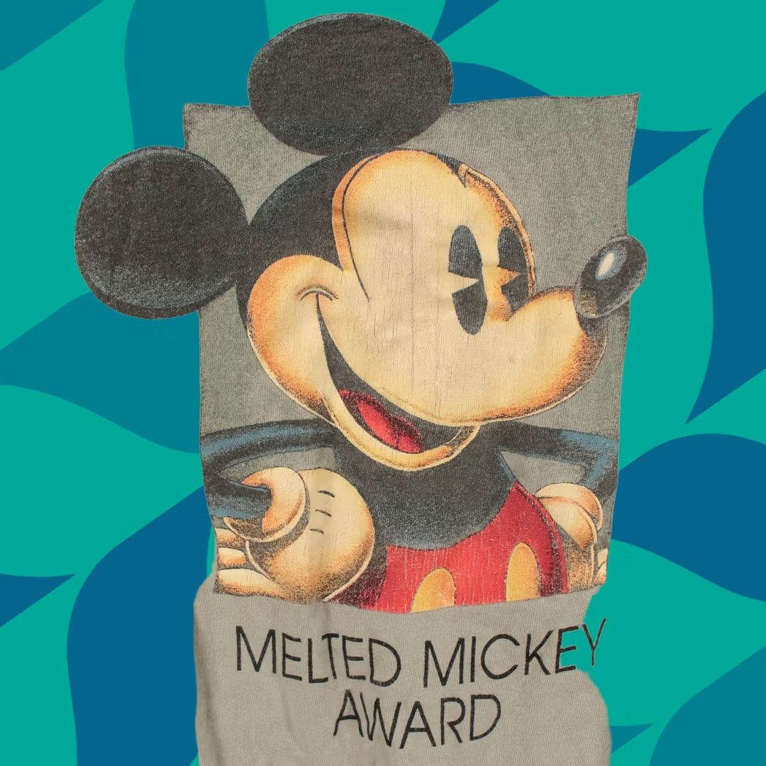 Disney vtg Disney Store Mickey Mouse T-Shirt The Disney Store Men L Gray Crew Neck Short Sleeve 90s 00s Vintage Shirt Size US L / EU 52-54 / 3 - 1 Thumbnail