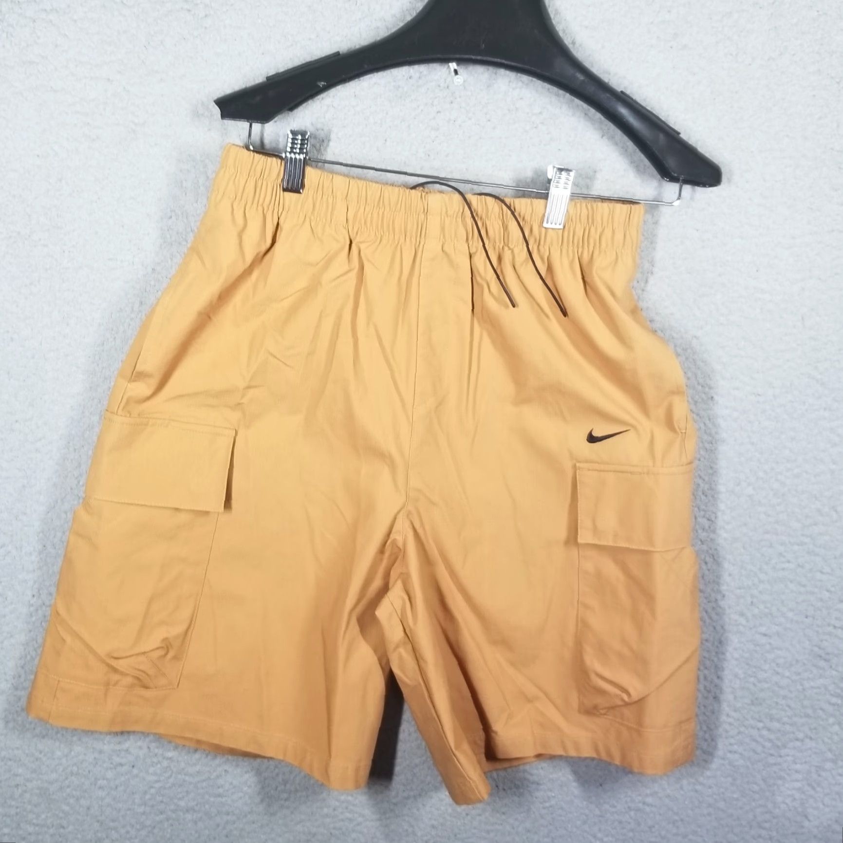 Nike VINTAGE Nike Men Cargo Shorts Activewear Casual Drawstring Pockets Brown Small 8" Inseam Size US 29 - 3 Thumbnail