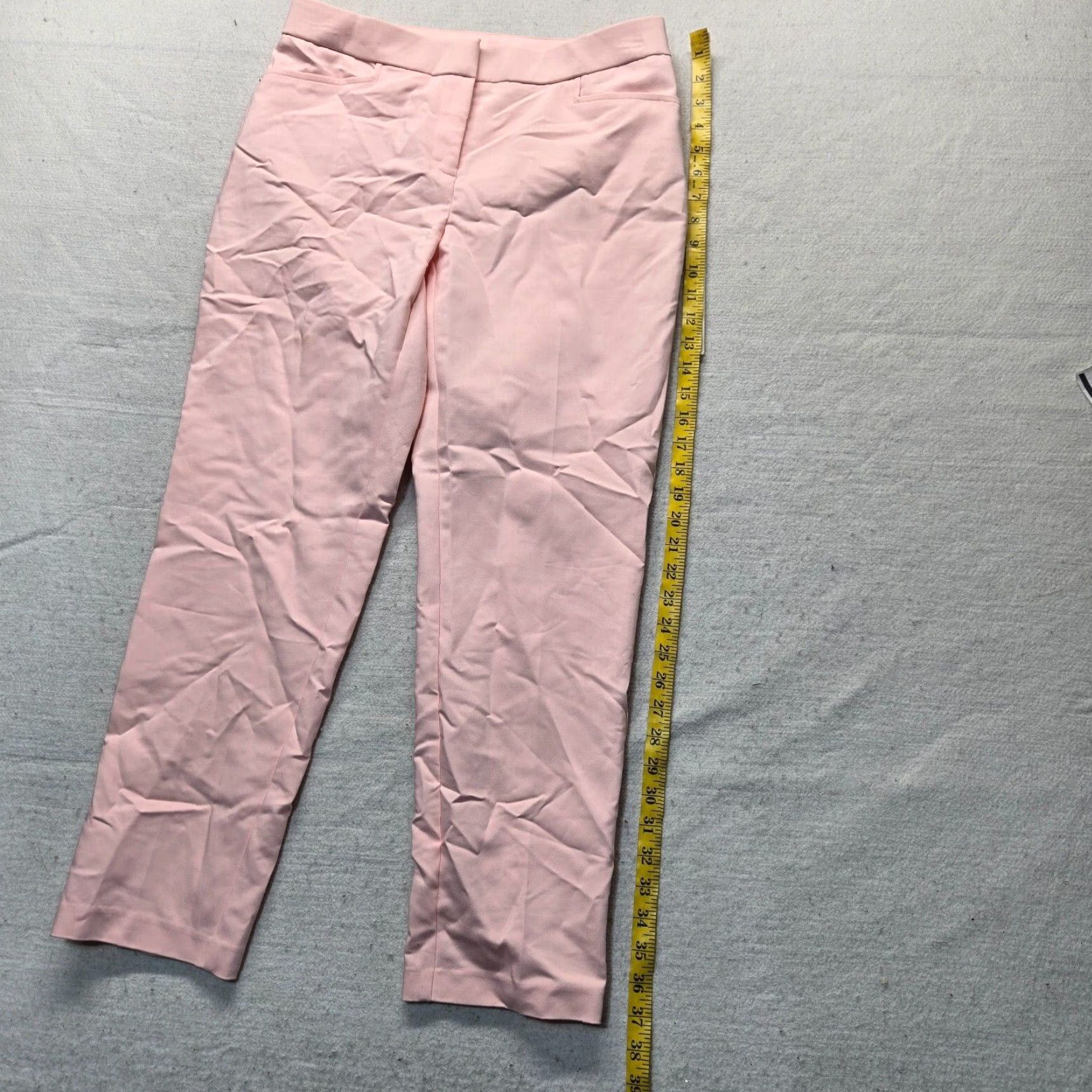 Vintage Rafaella Pink Solid Curvy Fit Straight Leg Pants Adult Women's Size 6 Petite Polyester Viscose Size 28" / US 6 / IT 42 - 7 Thumbnail