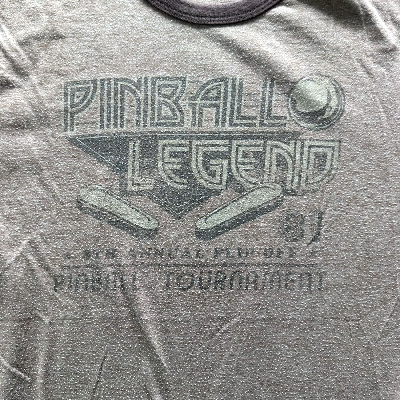 Vintage Vintage Pinball Legend Shirt Mens Large Graphic Crewneck Cotton Blend Ringer Tee Size US L / EU 52-54 / 3 - 2 Thumbnail