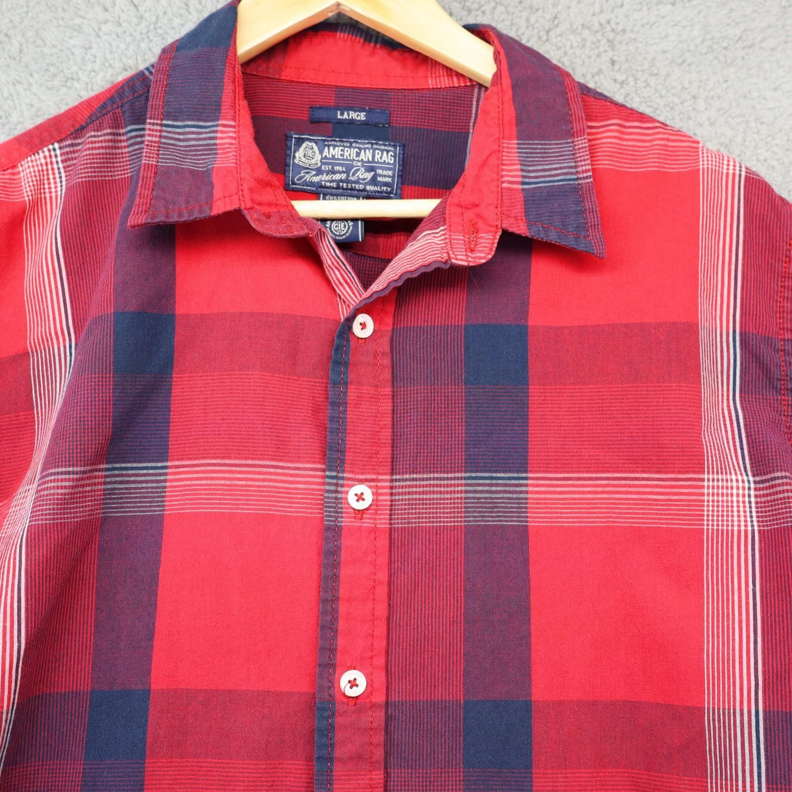 American Rag Men Large American Rag button down shirt Red Flannel Size US L / EU 52-54 / 3 - 2 Thumbnail