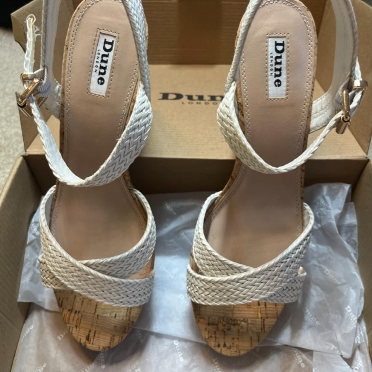 Dune London Dune White Jillys Sandals Size US 8 / IT 38 - 6 Thumbnail