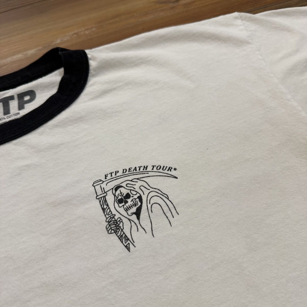 Fuck The Population White FTP Death Tour Ringer Tee Shirt 2015 Size US XL / EU 56 / 4 - 3 Thumbnail