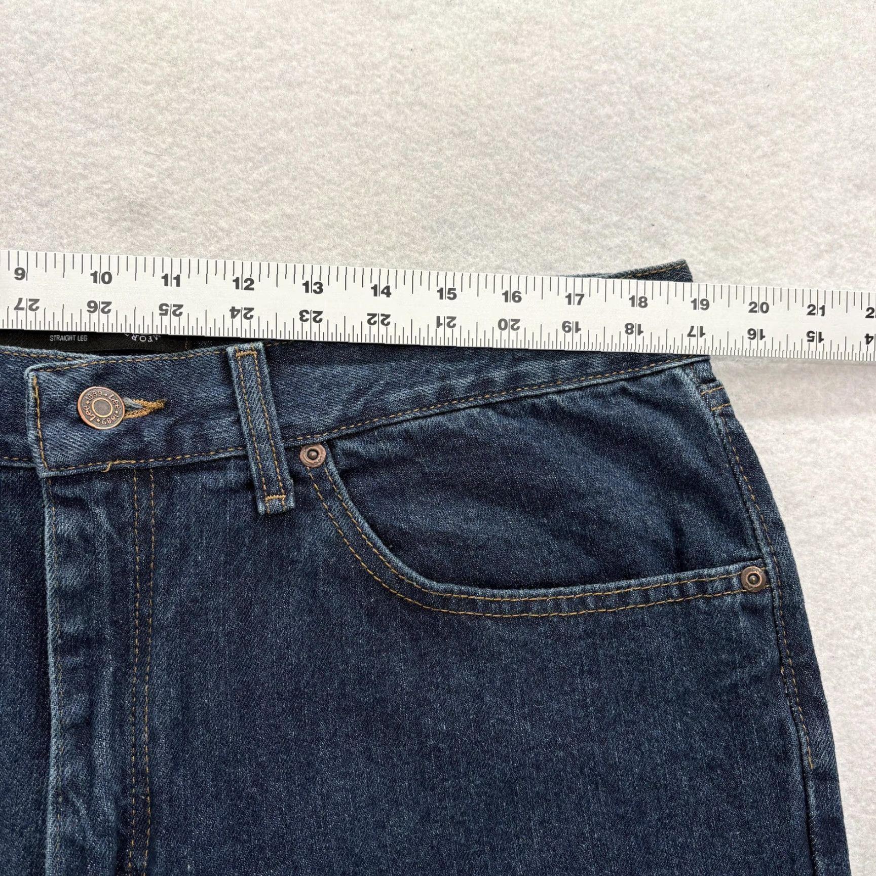 Lee Lee Regular Fit Jeans Mens 38x30 Blue Dark Wash Denim Straight Leg NWT Casual Size US 38 / EU 54 - 6 Thumbnail