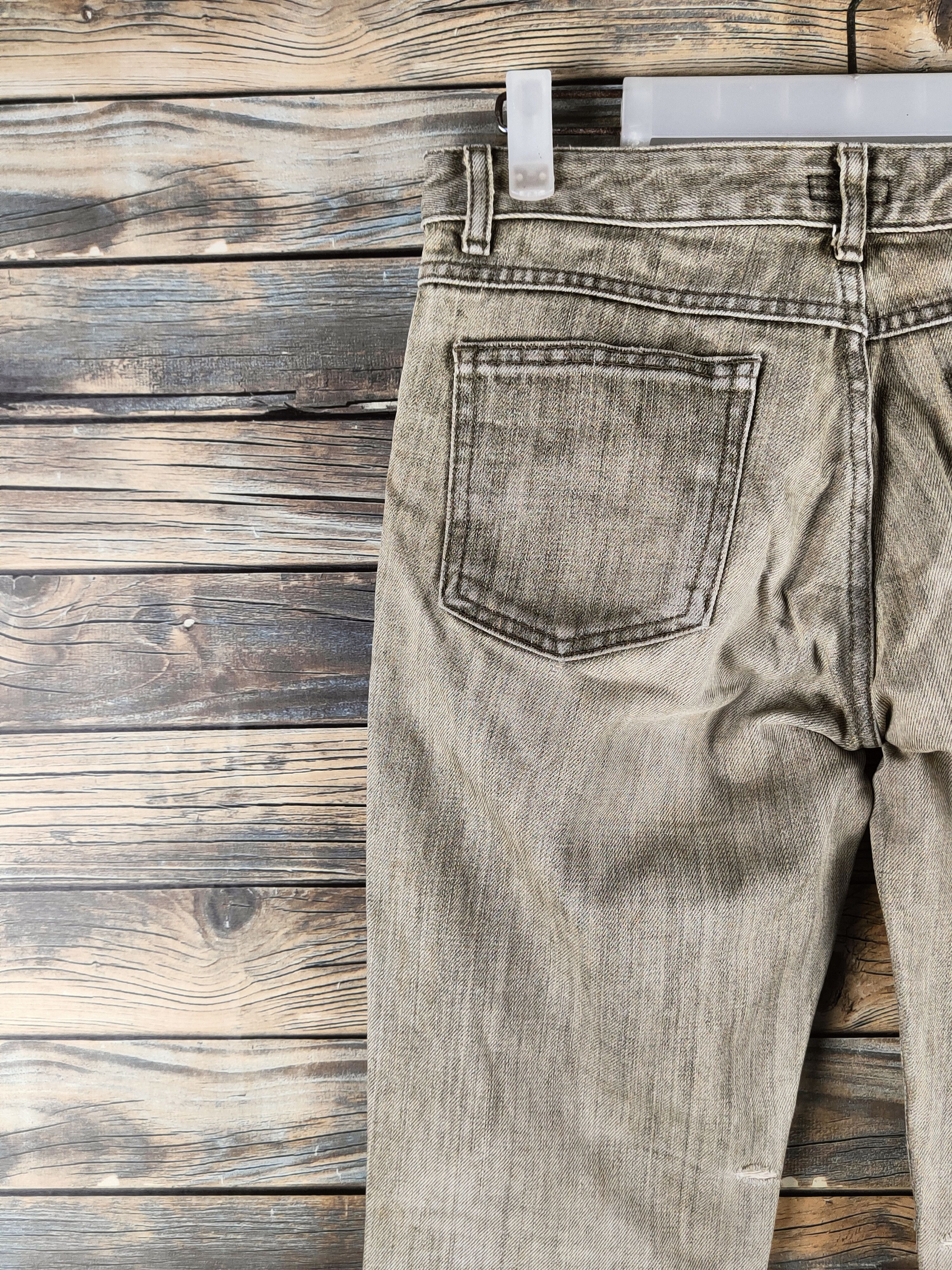 Edwin DL Edwin Dark Gray Distressed Ripped Jeans #46-629 Size 29" - 8 Thumbnail