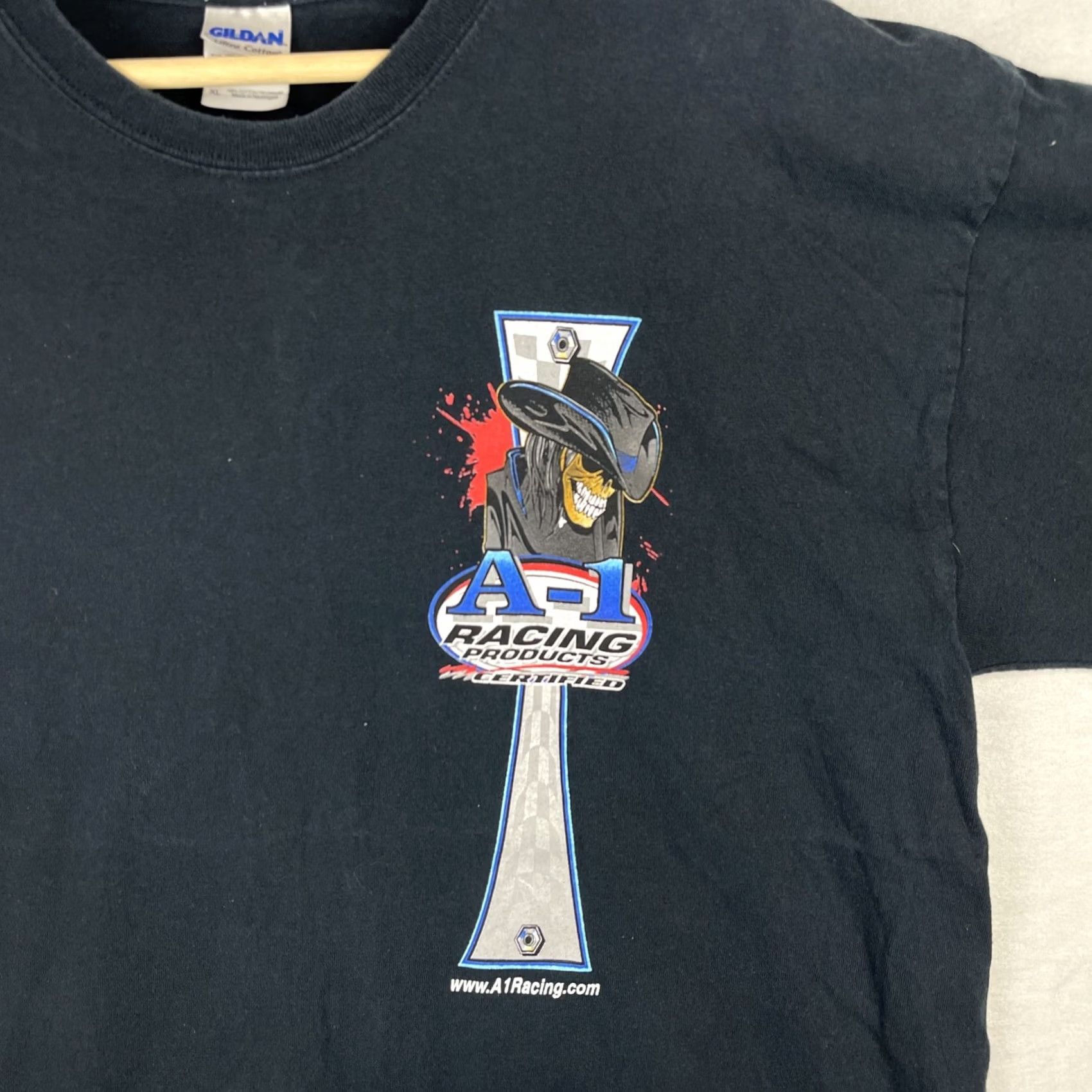 Gildan A1 Racing Shirt Mens XL Black Racing Motorsport Cars A Winners Hand Every Time Shirt Size US XL / EU 56 / 4 - 4 Thumbnail