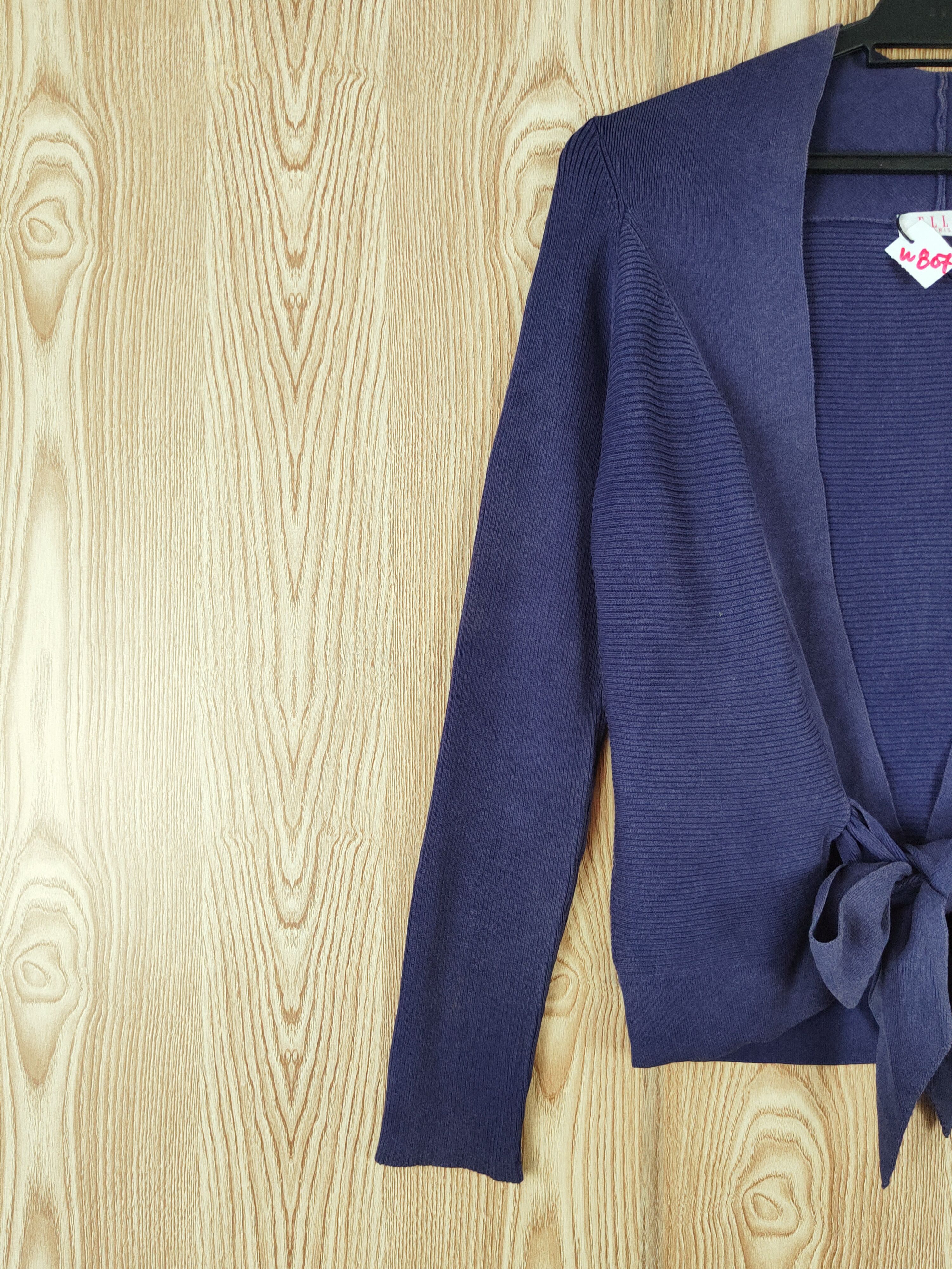 Japanese Brand × Vintage Elle Navy Knitwear Cardigan #W807 Size XS / US 0-2 / IT 36-38 - 3 Thumbnail