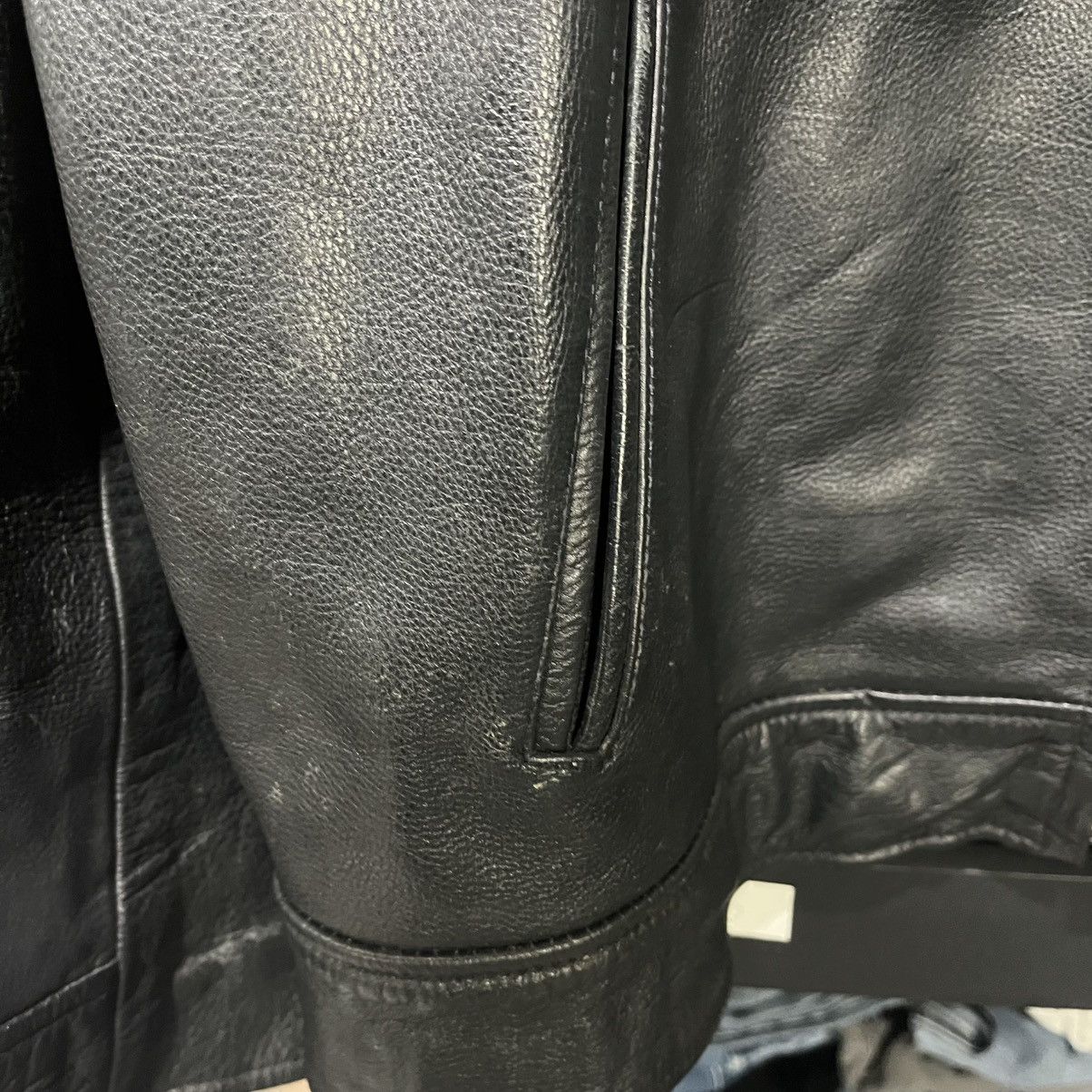 Wilsons Leather VINTAGE 90s WILSON LEATHER JACKET FULL ZIP BLACK SIZE LARGE Size US L / EU 52-54 / 3 - 4 Thumbnail