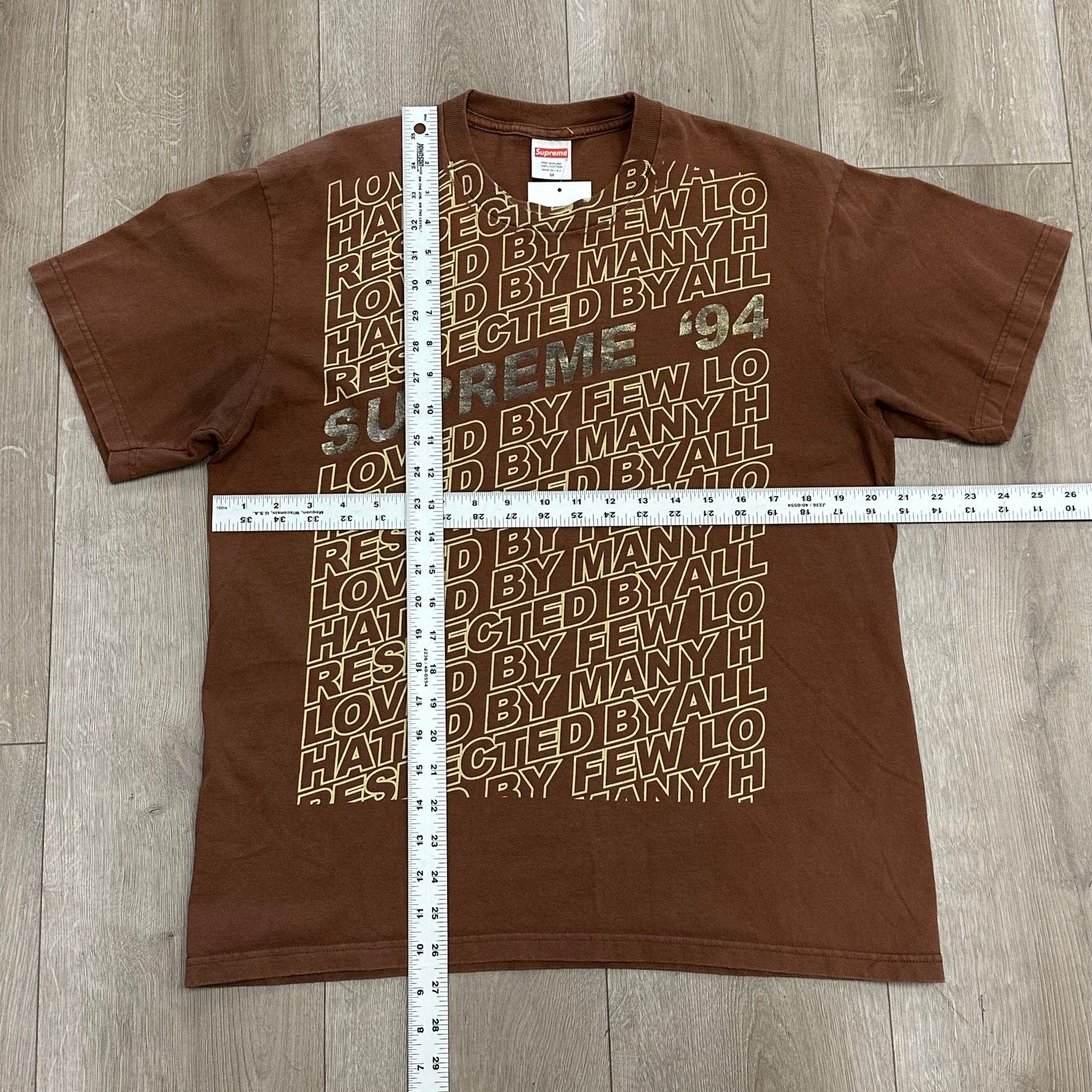 Supreme SS22 Supreme Respected Tee T Shirt Brown Size Medium M B22 Size US M / EU 48-50 / 2 - 4 Thumbnail