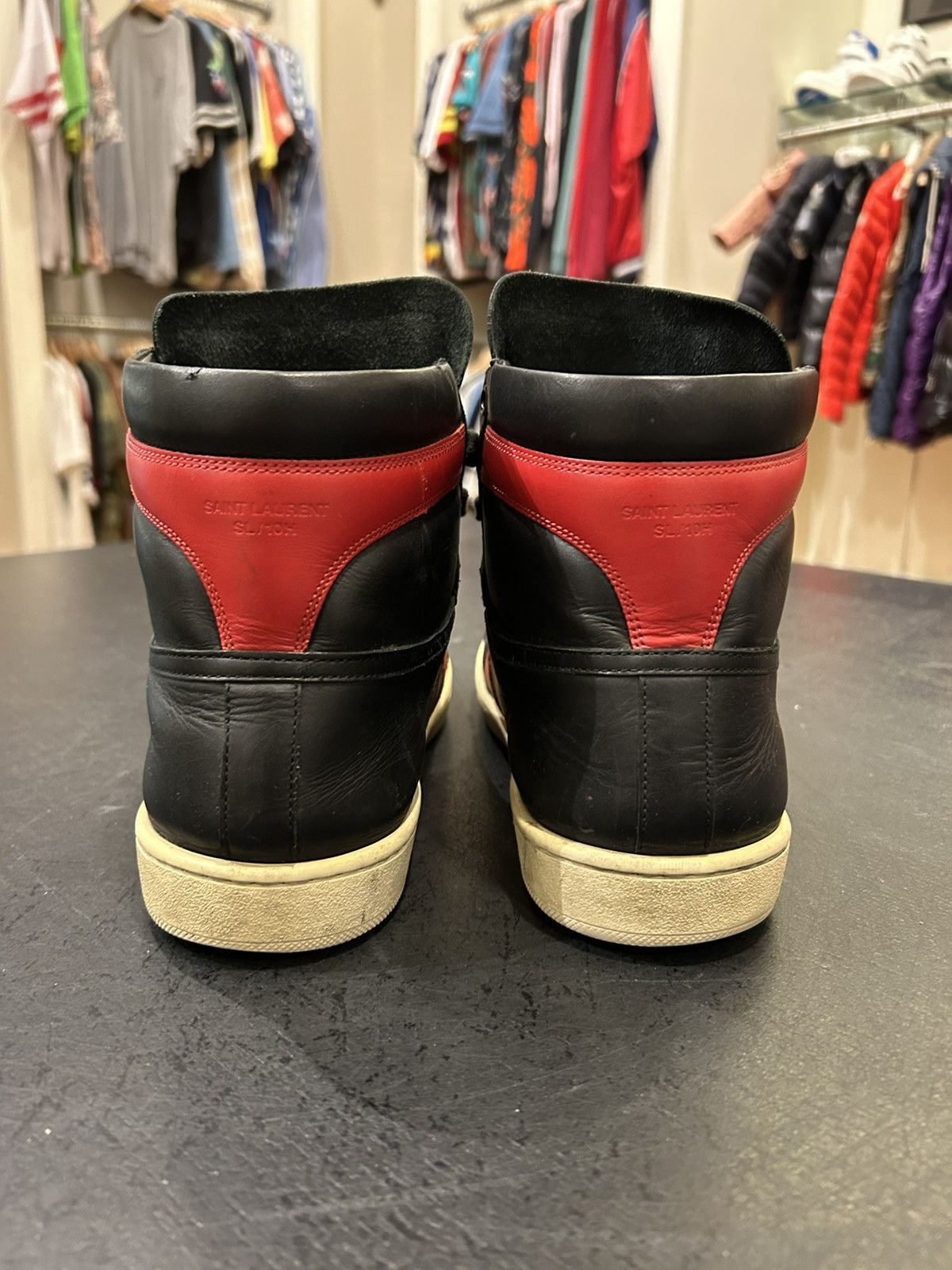 Yves Saint Laurent YSL SL-10H High Top Sneakers - Red Size US 8.5 / EU 41-42 - 5 Thumbnail