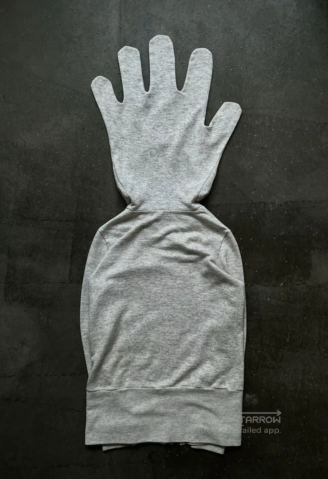 Ne-Net unique gray hooded sweatshirt with hand design. Size M / US 6-8 / IT 42-44 - 2 Thumbnail