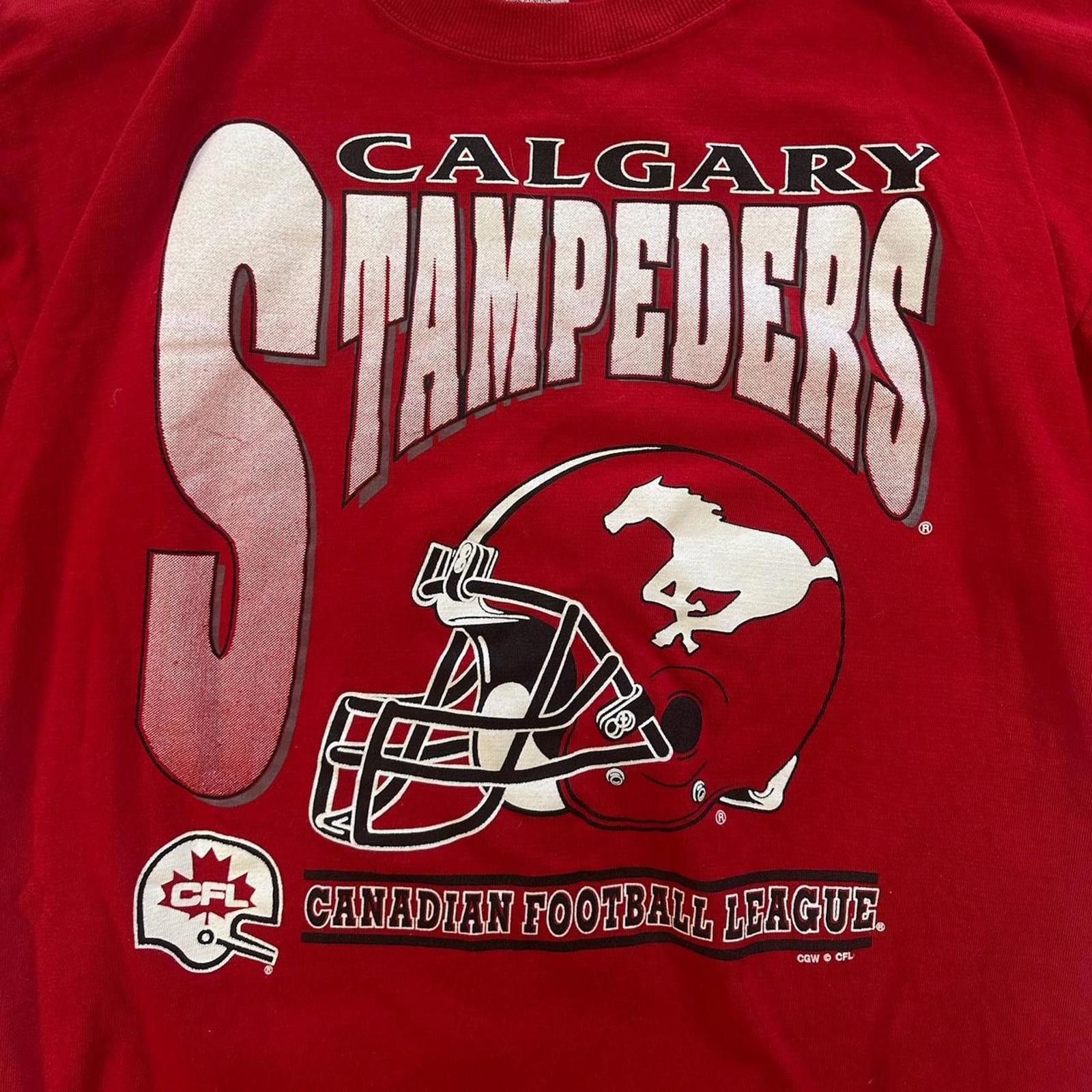 Vintage 90s Calgary Stampeders Tee Size US XL / EU 56 / 4 - 2 Thumbnail