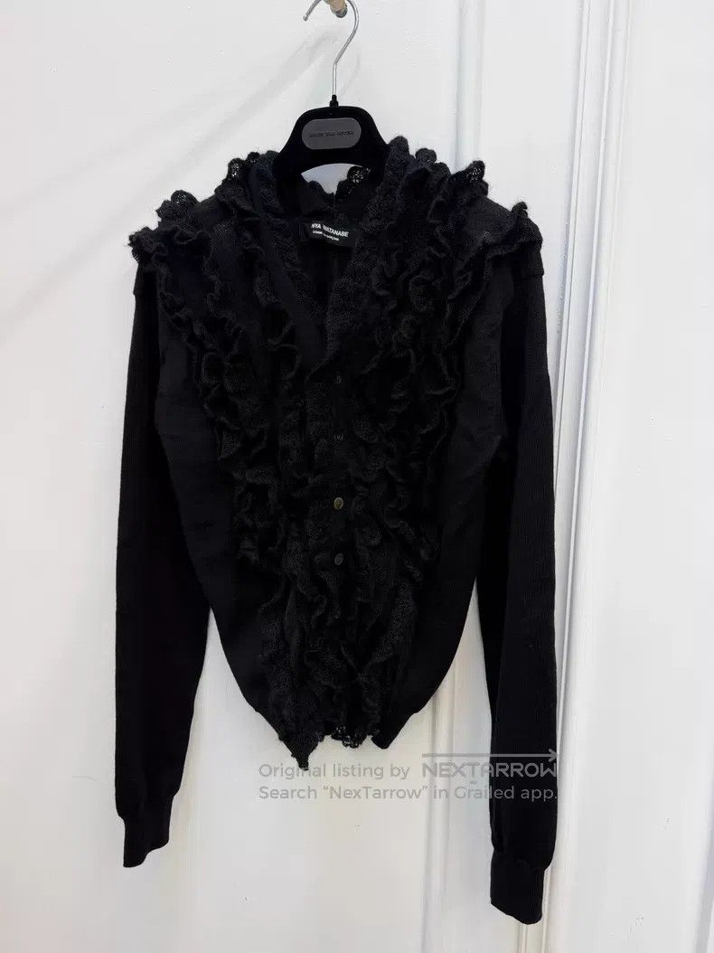 Junya Watanabe JUNYA WATANABE Patchwork Lace Knit V-Neck Cardigan Size S / US 4 / IT 40 - 1 Thumbnail