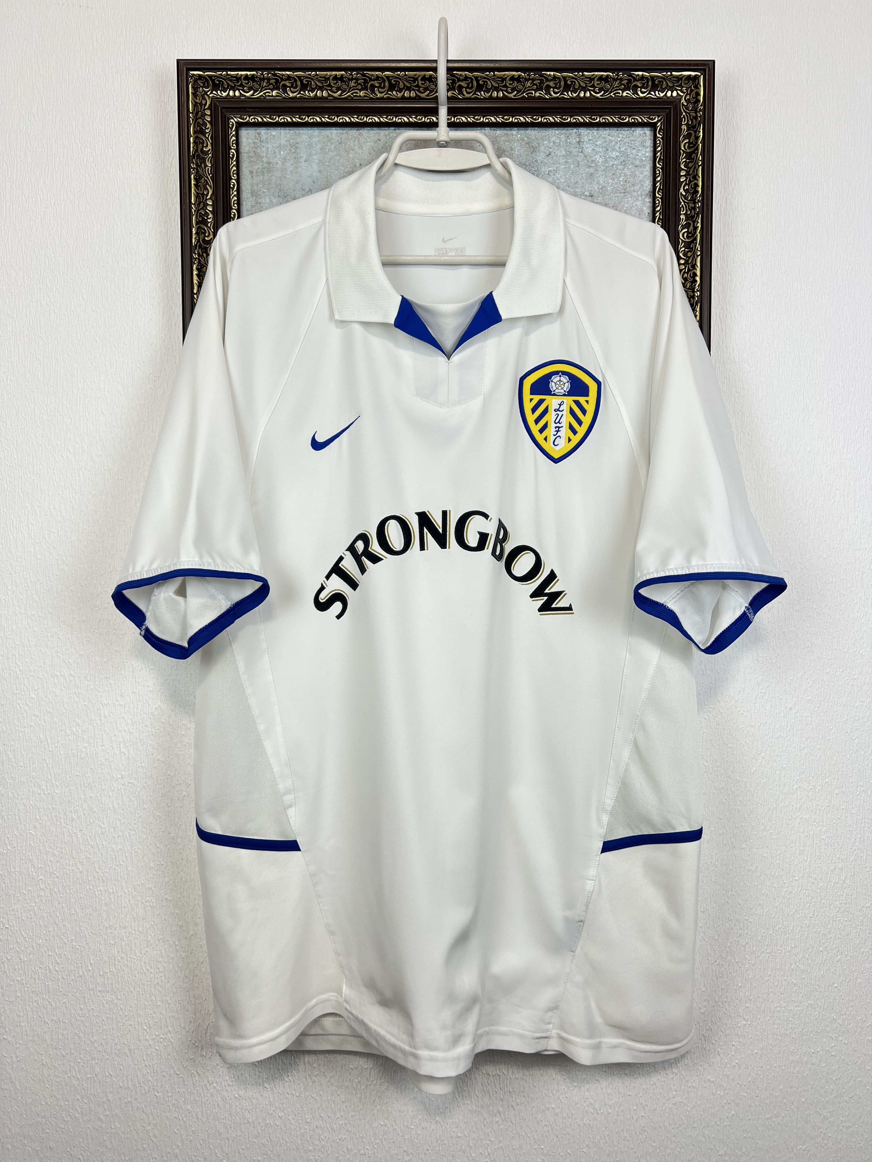 Nike Leeds United Home football shirt 2002 Soccer Jersey Trikot Size US XL / EU 56 / 4 - 1 Thumbnail