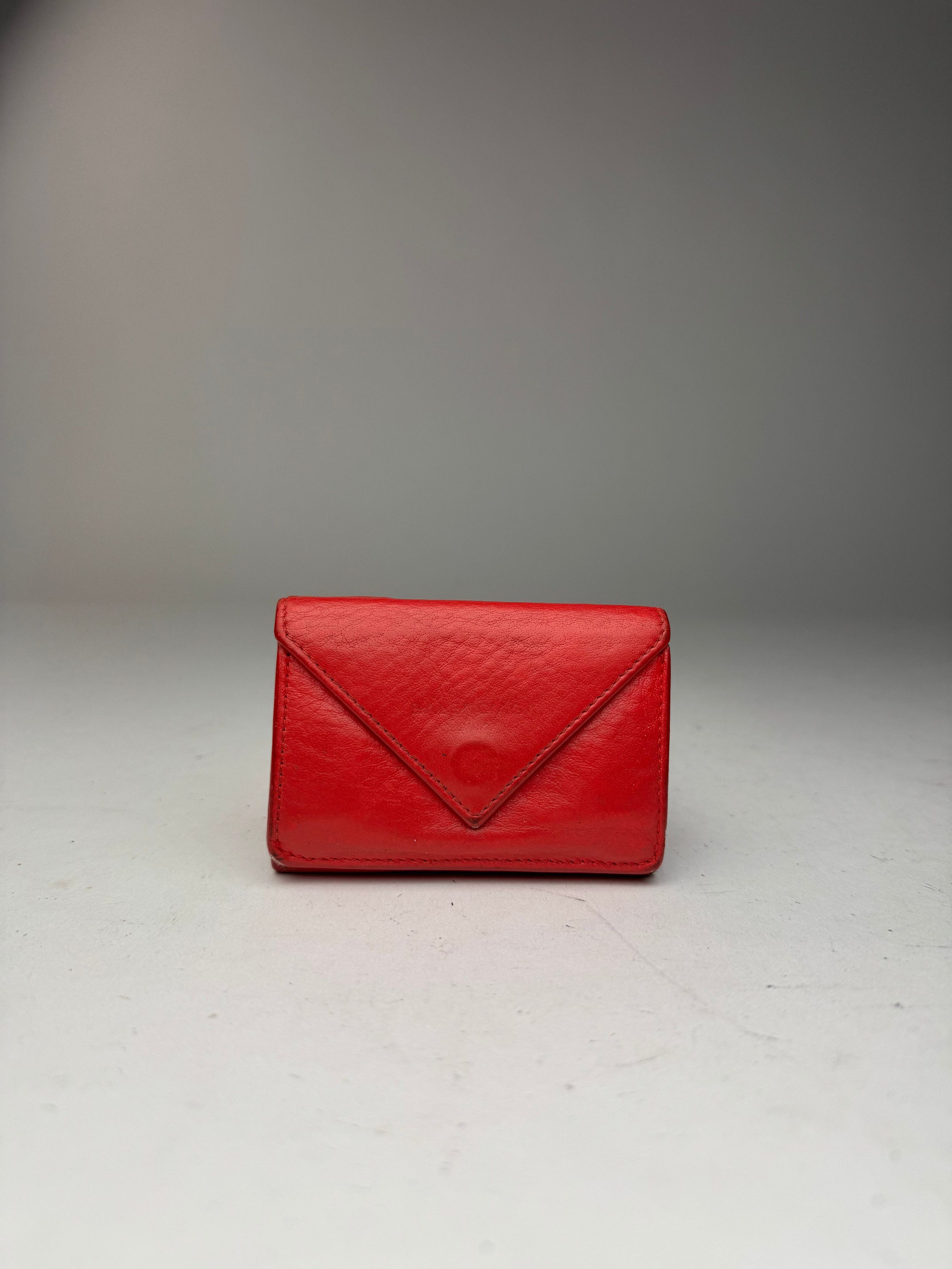 Balenciaga Vintage Leather Postal Card Holder red Size ONE SIZE - 1 Thumbnail