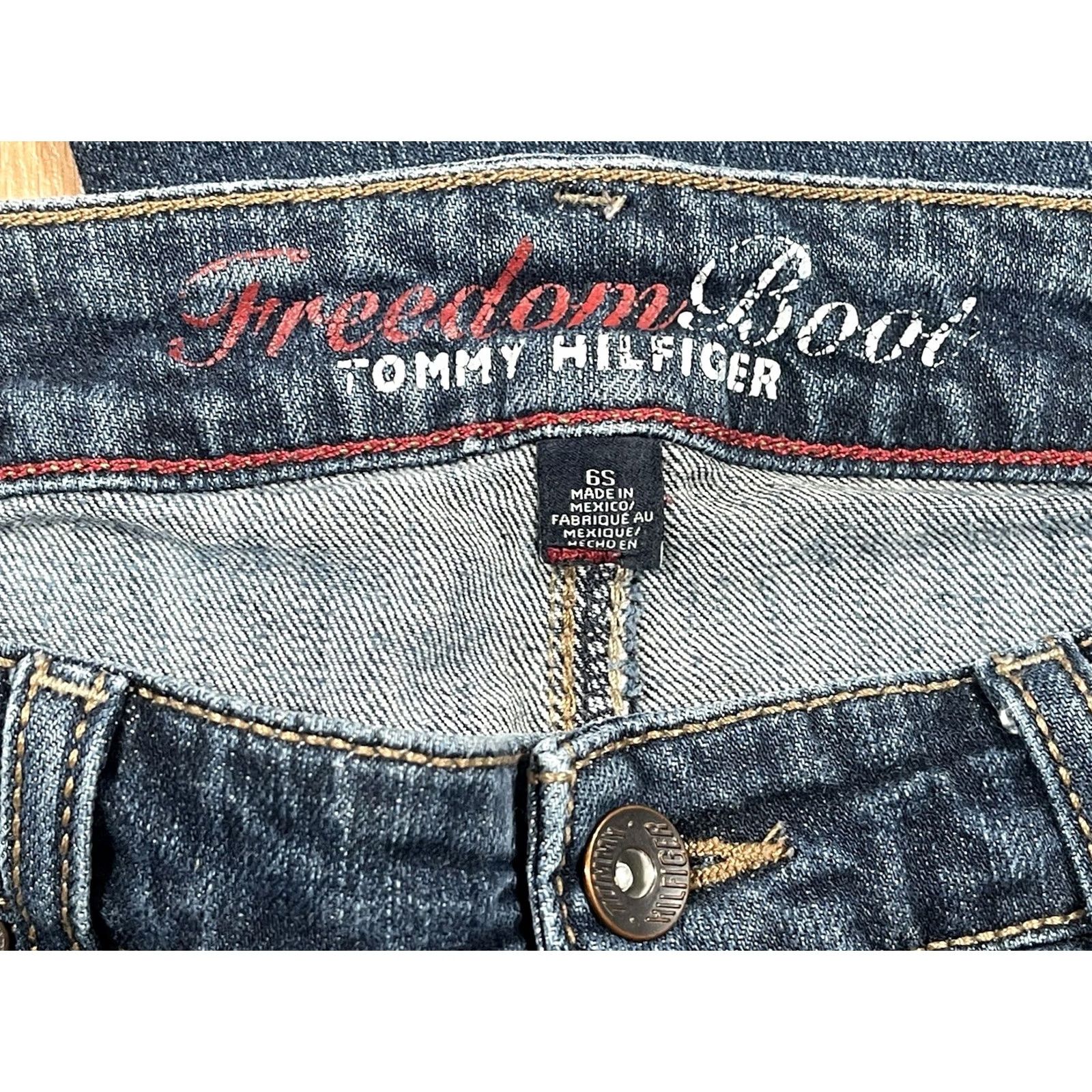 Tommy Hilfiger Tommy Hilfiger Freedom Boot Cut Stretch Blue Denim Jeans Women’s Size 6S Short Size 28" / US 6 / IT 42 - 7 Thumbnail