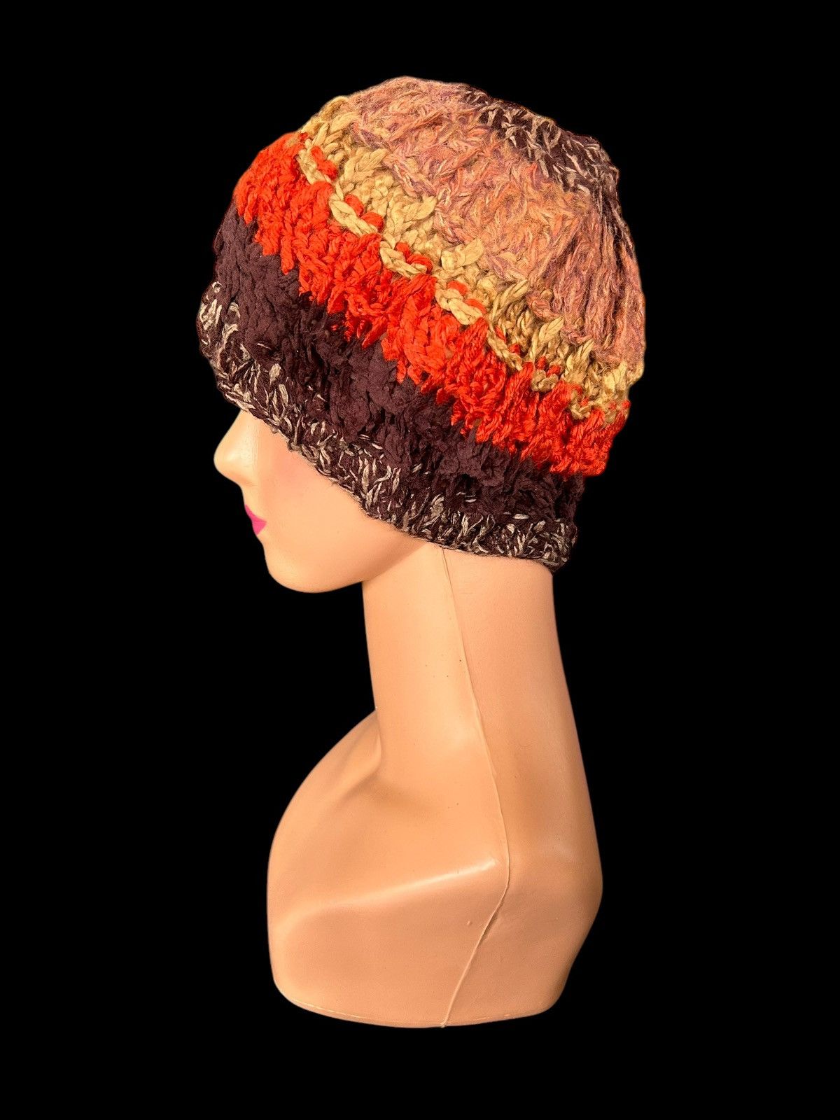 Japanese Brand × Kapital × Vintage Crochet Knitted japanese Beanie Hats ☠️☠️ Size ONE SIZE - 5 Thumbnail
