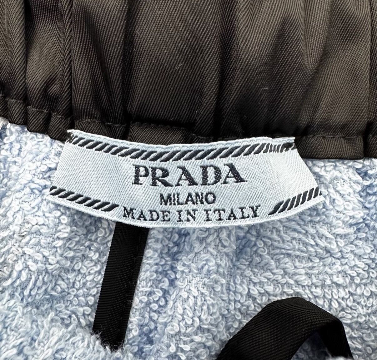 Prada Prada Blue Triangle Logo Towel Fabric Casual Shorts K12 Size 25" / US 0 / IT 36 - 4 Thumbnail