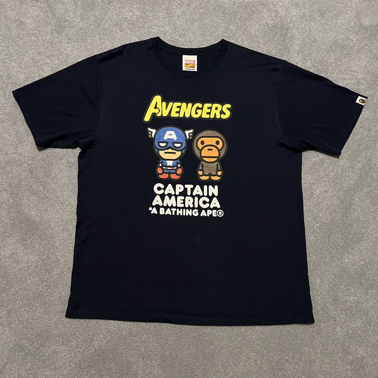 Bape Bape x Marvel Captain America Baby Milo Tee | Grailed