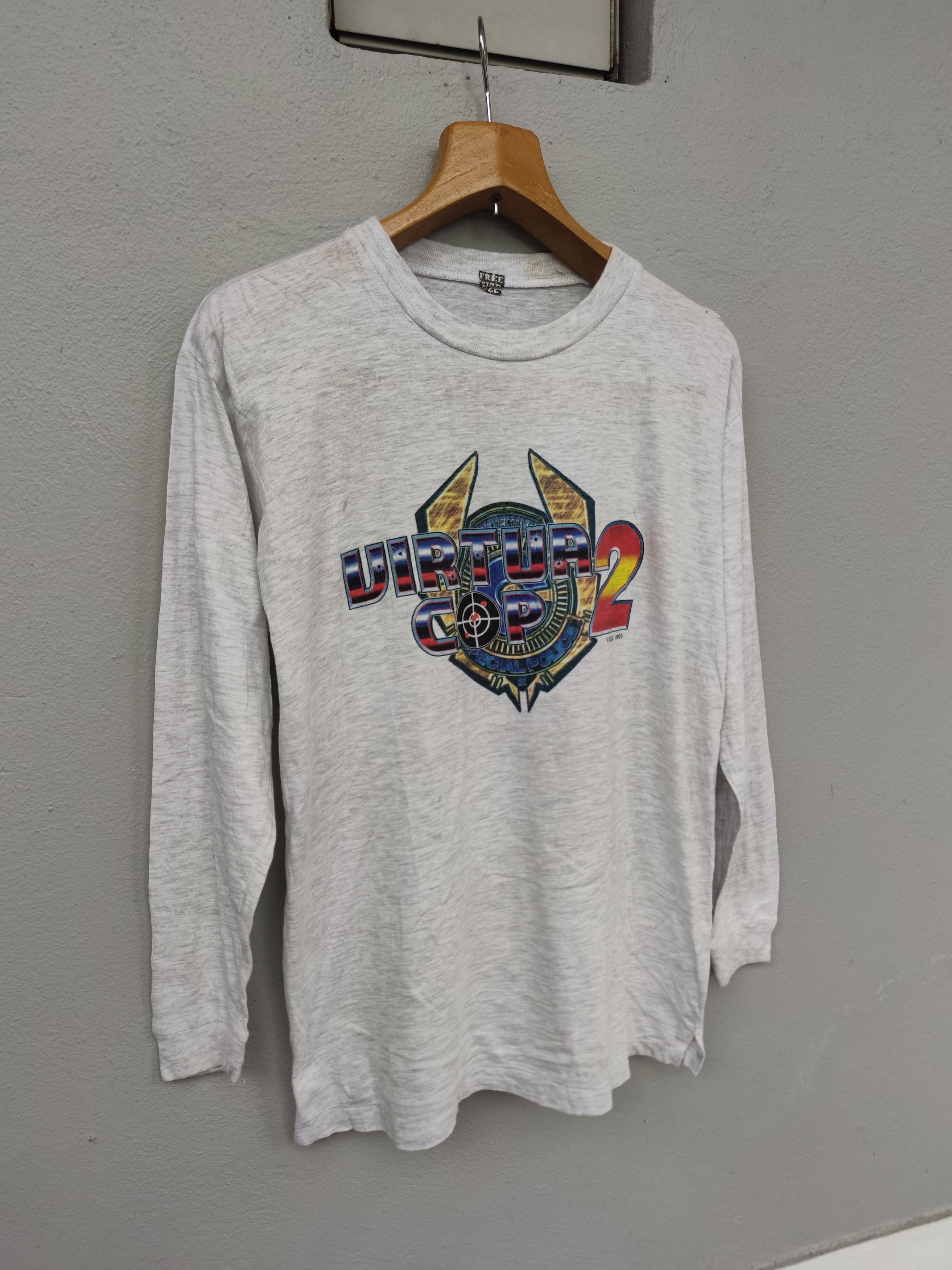 Vintage Vintage 1995 Sega Virtua Cop 2 Longsleeve T Shirt Size US S / EU 44-46 / 1 - 7 Thumbnail