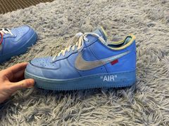 Air force 1 cloth low trainers Nike x Off-White Yellow size 42 EU in Cloth  - 18924348