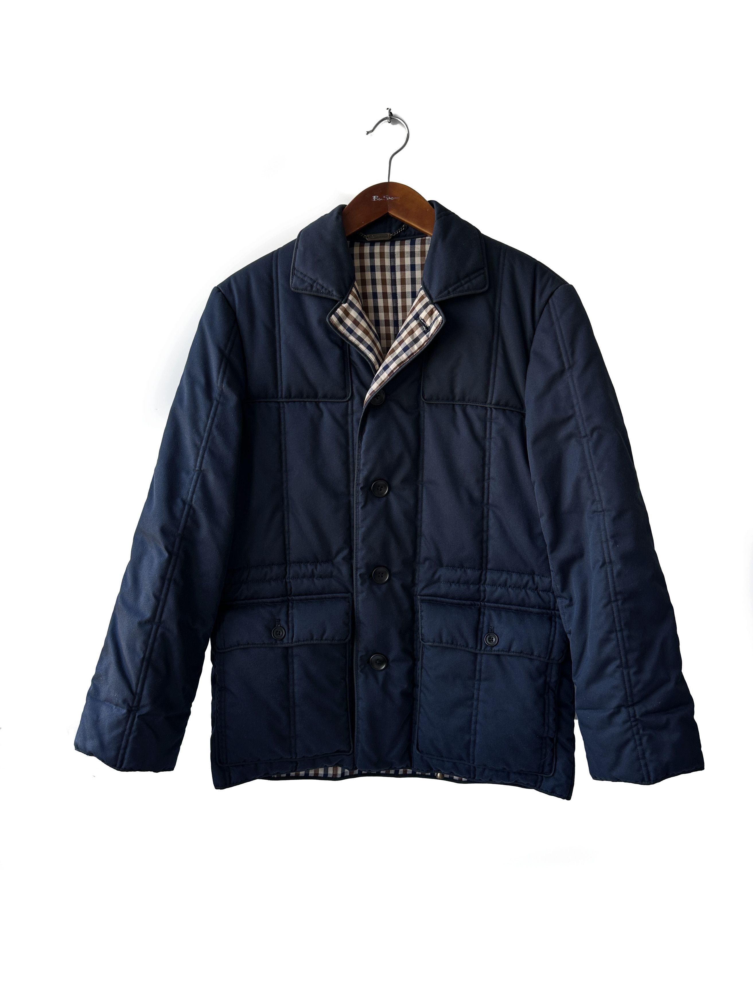Aquascutum Aquascutum Vintage navy quilted jacket Size US M / EU 48-50 / 2 - 1 Thumbnail