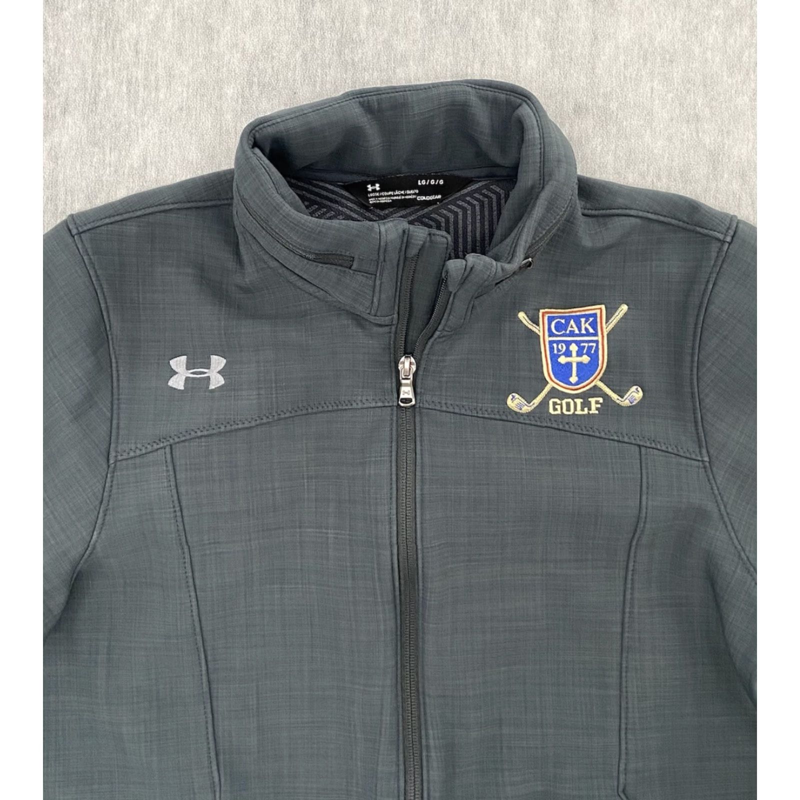 Under Armour VINTAGE Under Armour Jacket Women's Large Gray Full Zip ColdGear Infrared Golf Activewear jackets Women Size L / US 10 / IT 46 - 4 Thumbnail