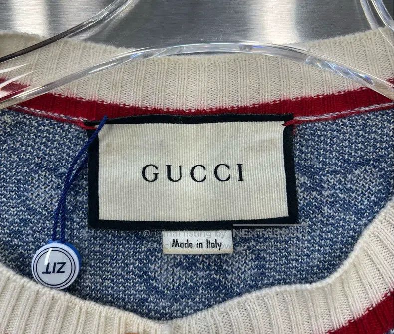 Gucci Gucci Blue colour-blocked GG old flower full logo knitted Size XS / US 0-2 / IT 36-38 - 3 Thumbnail