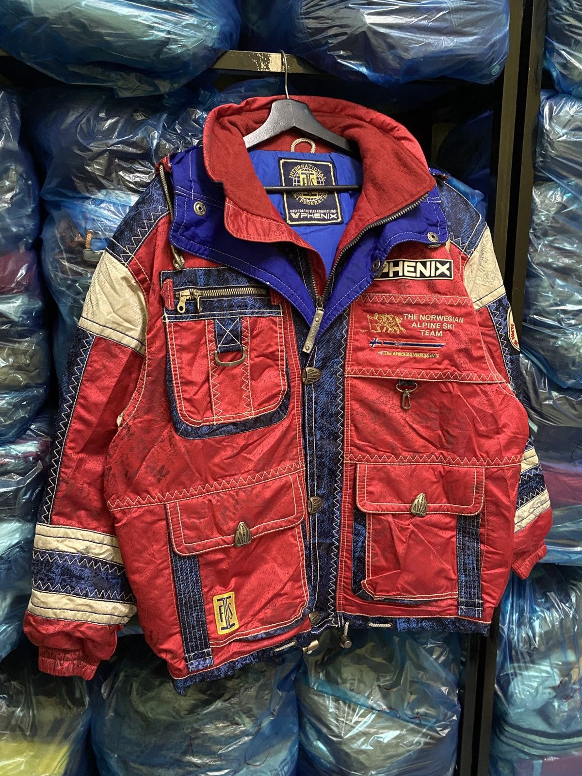 Phenix RARE VINTAGE PHENIX NORWEGIAN ALPHINE SKI TEAM NORGE JACKET Size US L / EU 52-54 / 3 - 3 Thumbnail